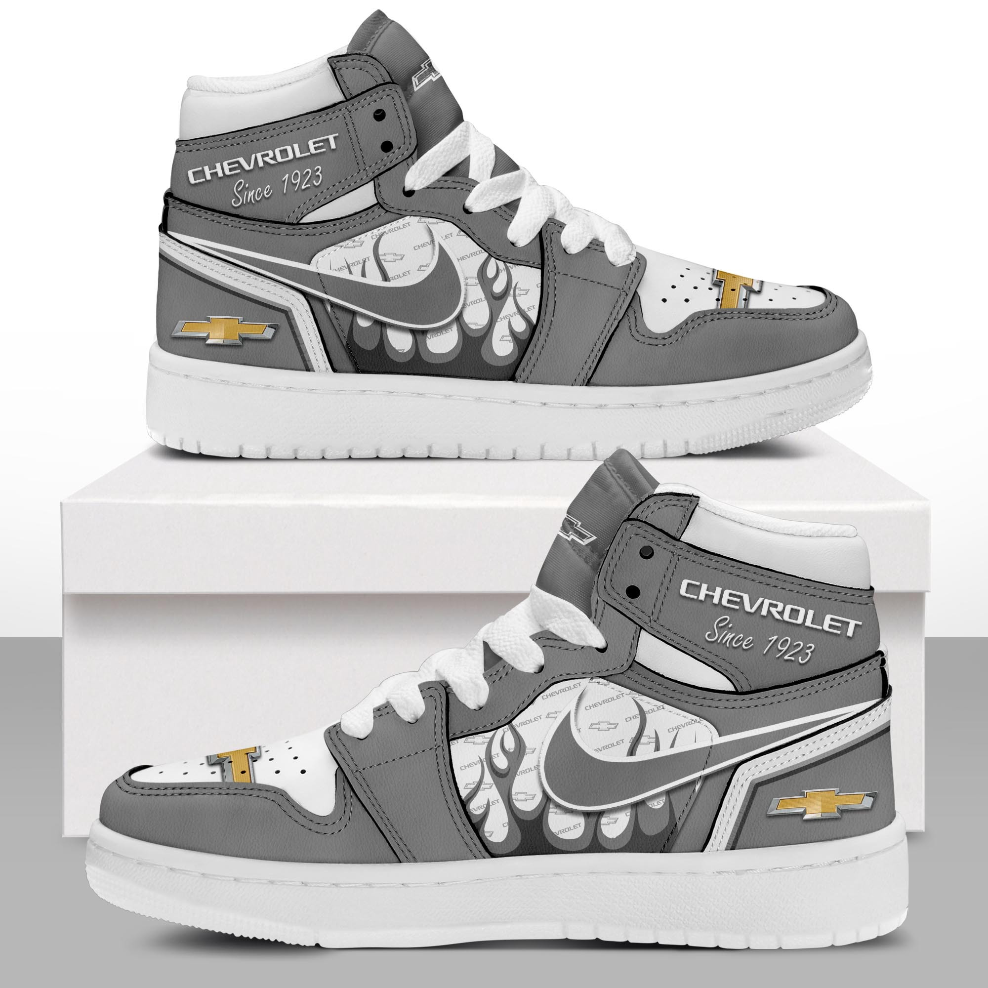 JWFancy Chevrolet AJ1 High Sneakers Shoes For Men And Women