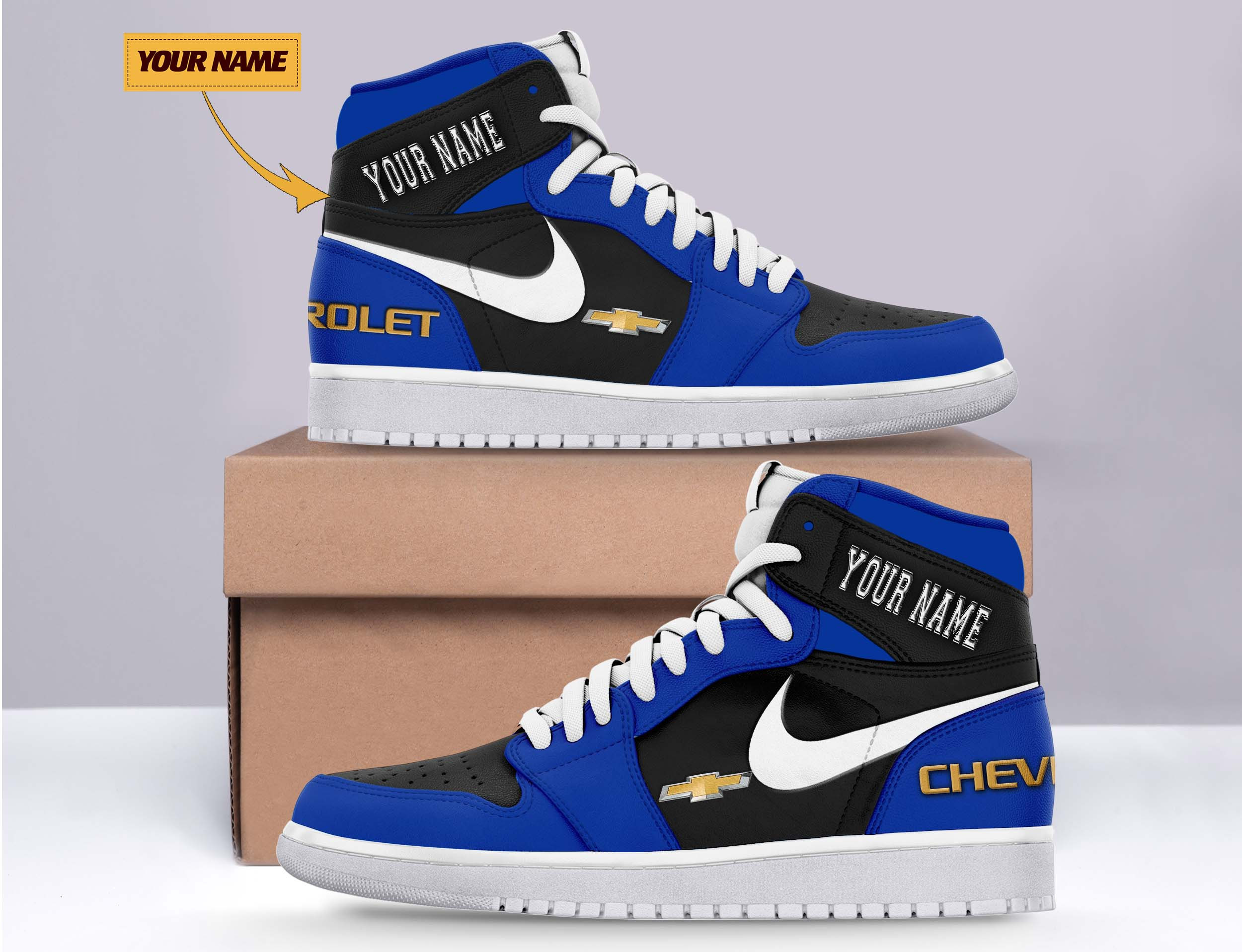JWFancy Chevrolet AJ1 High Sneakers Shoes For Men And Women