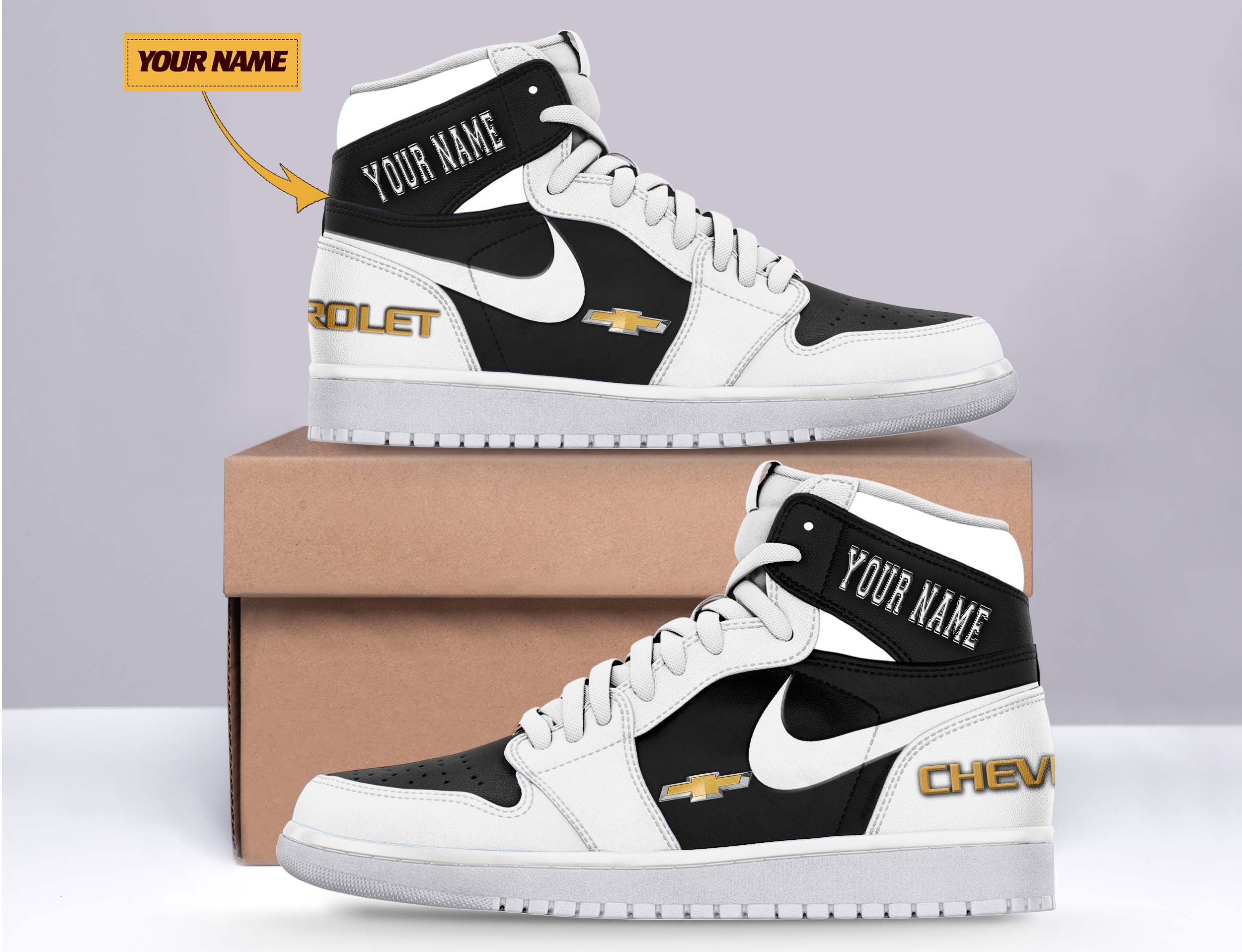 JWFancy Chevrolet AJ1 High Sneakers Shoes For Men And Women
