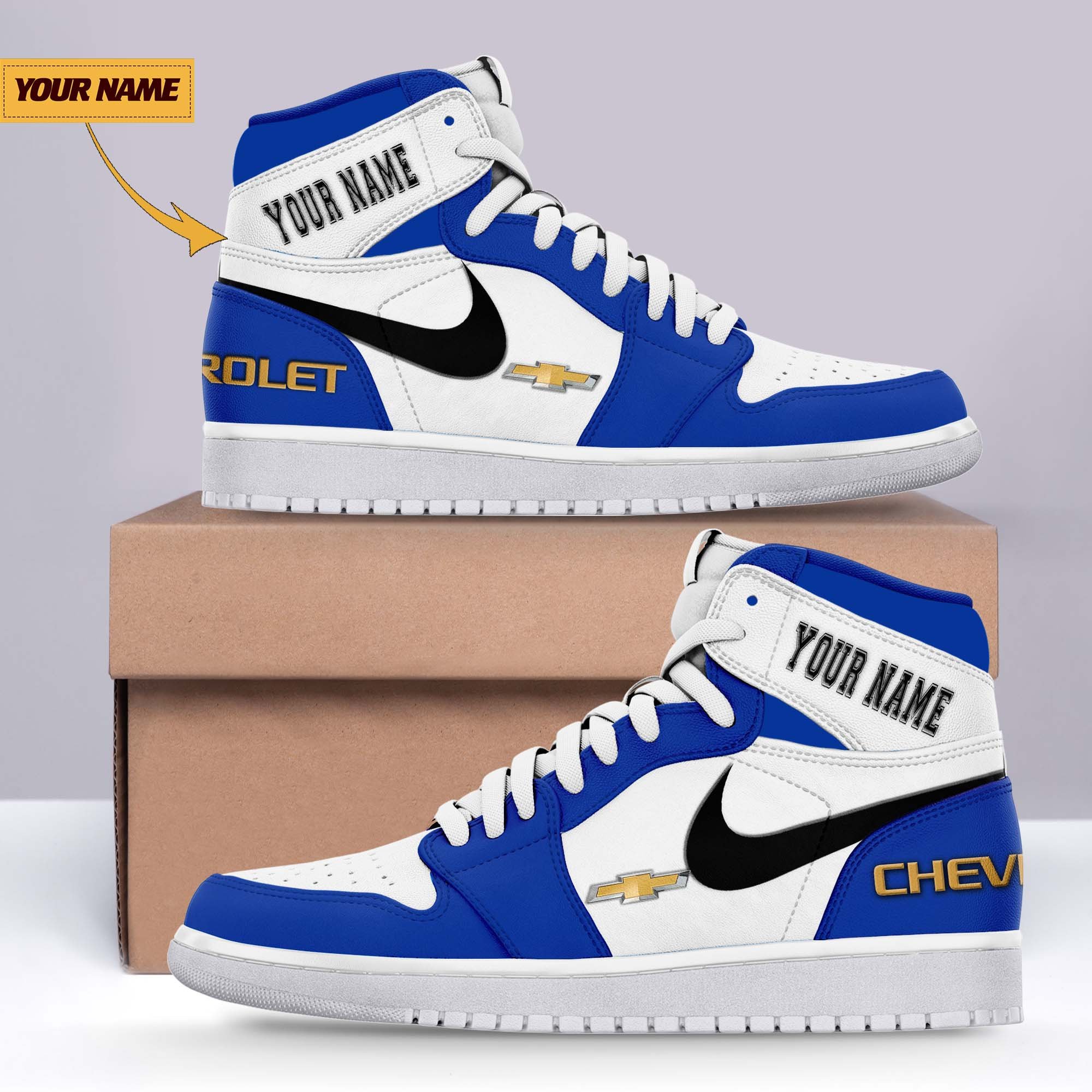 JWFancy Chevrolet AJ1 High Sneakers Shoes For Men And Women