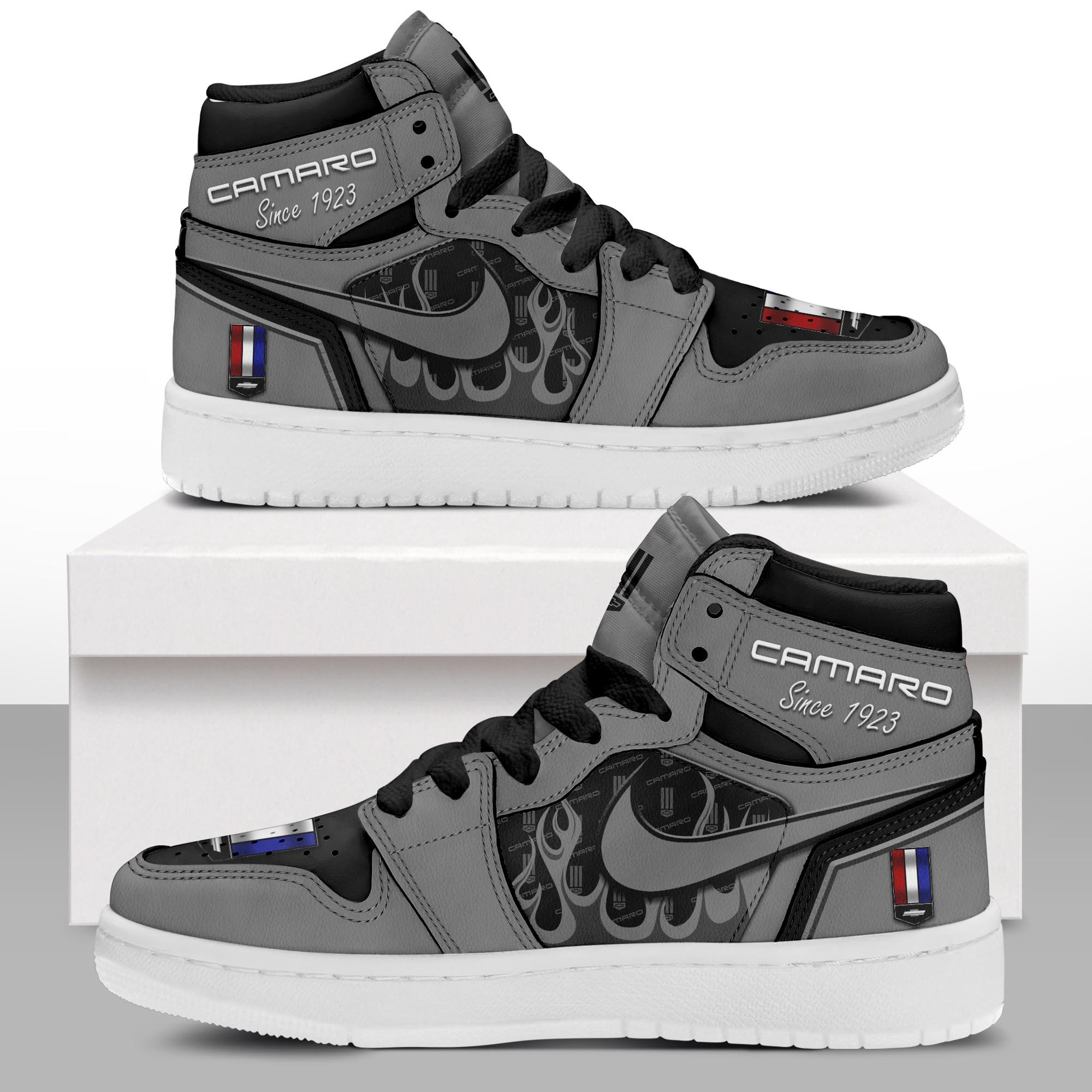 JWFancy Chevrolet Camaro AJ1 High Sneakers Shoes For Men And Women