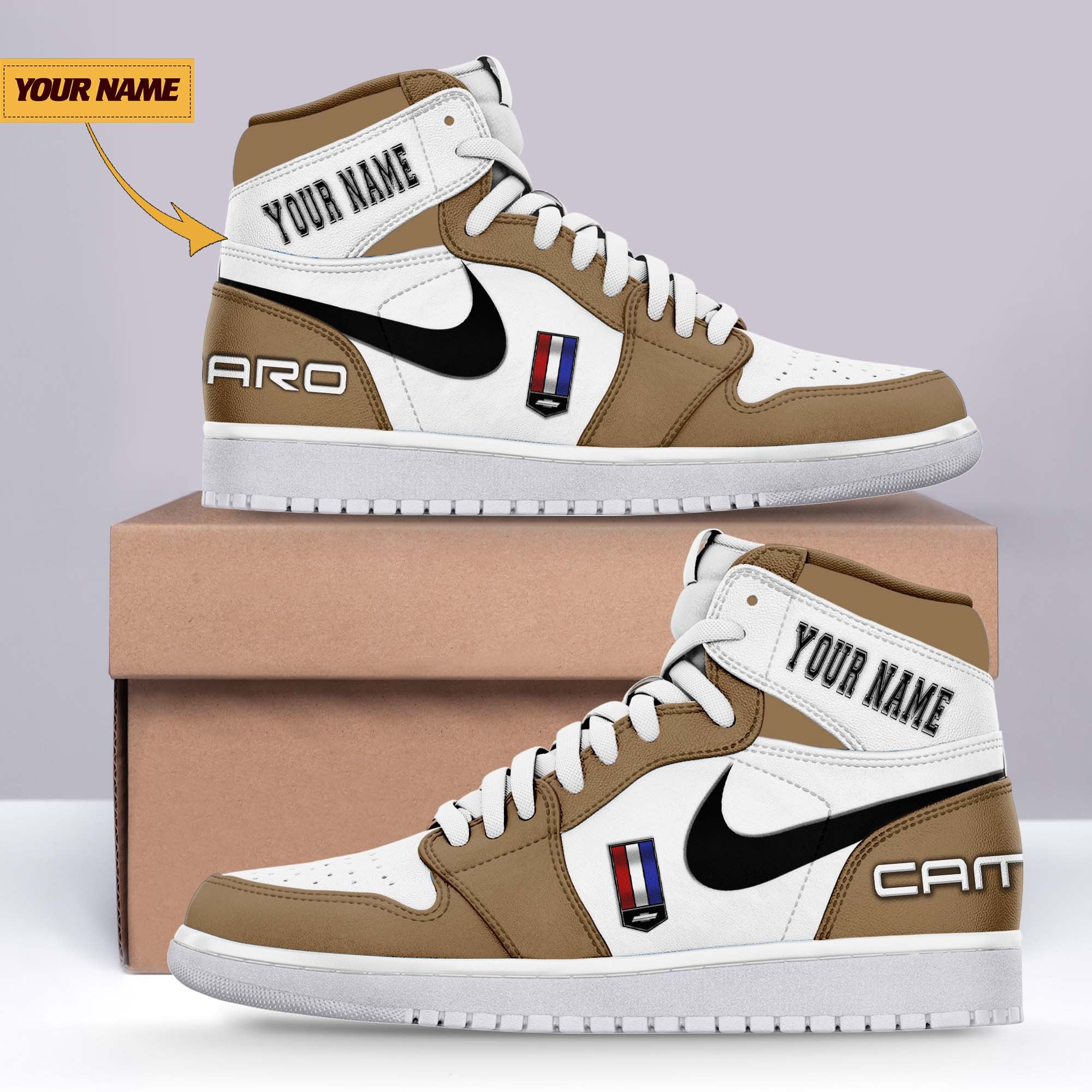 JWFancy Chevrolet Camaro AJ1 High Sneakers Shoes For Men And Women