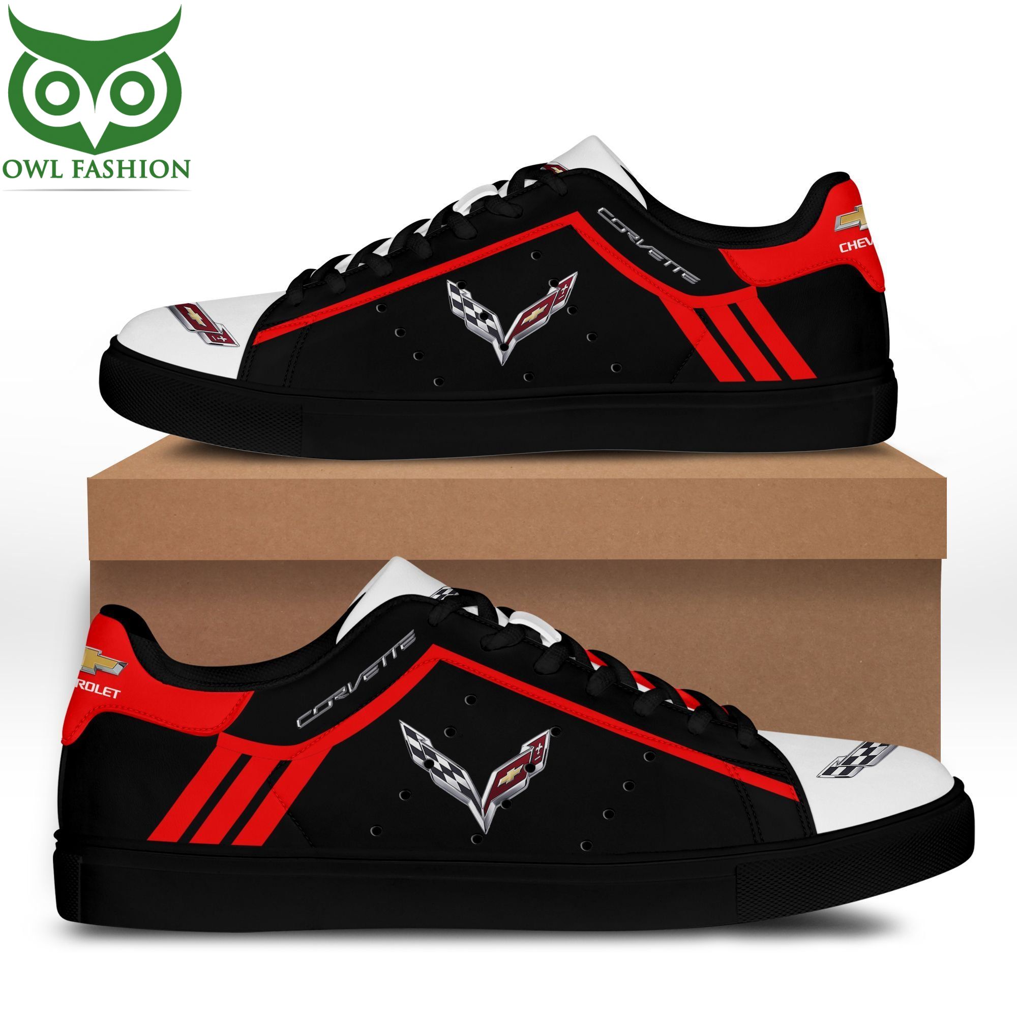 JWFancy Chevrolet Corvette Skate Stan Shoes Sneakes For Men And Women