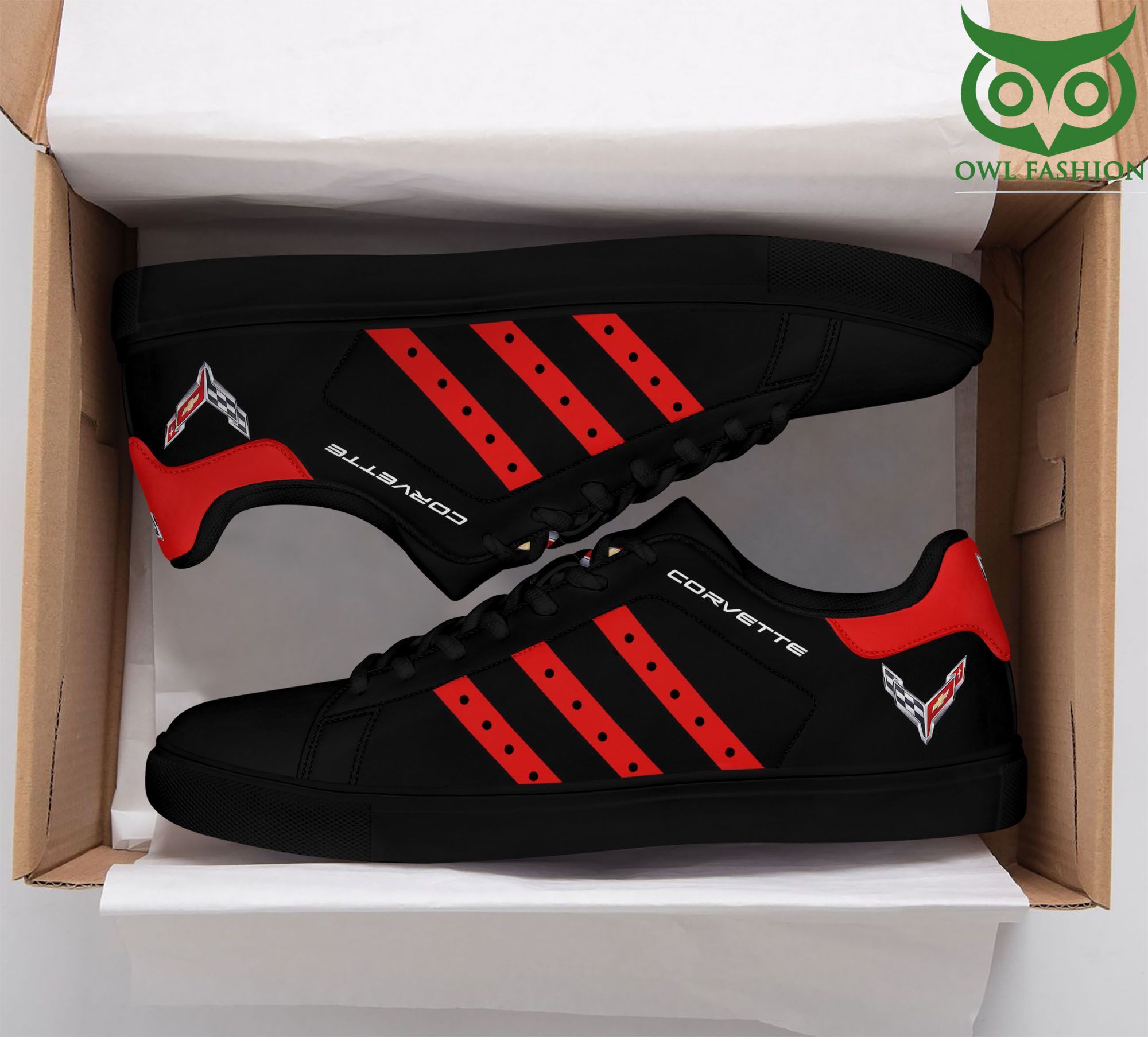 JWFancy Chevrolet Corvette Skate Stan Shoes Sneakes For Men And Women