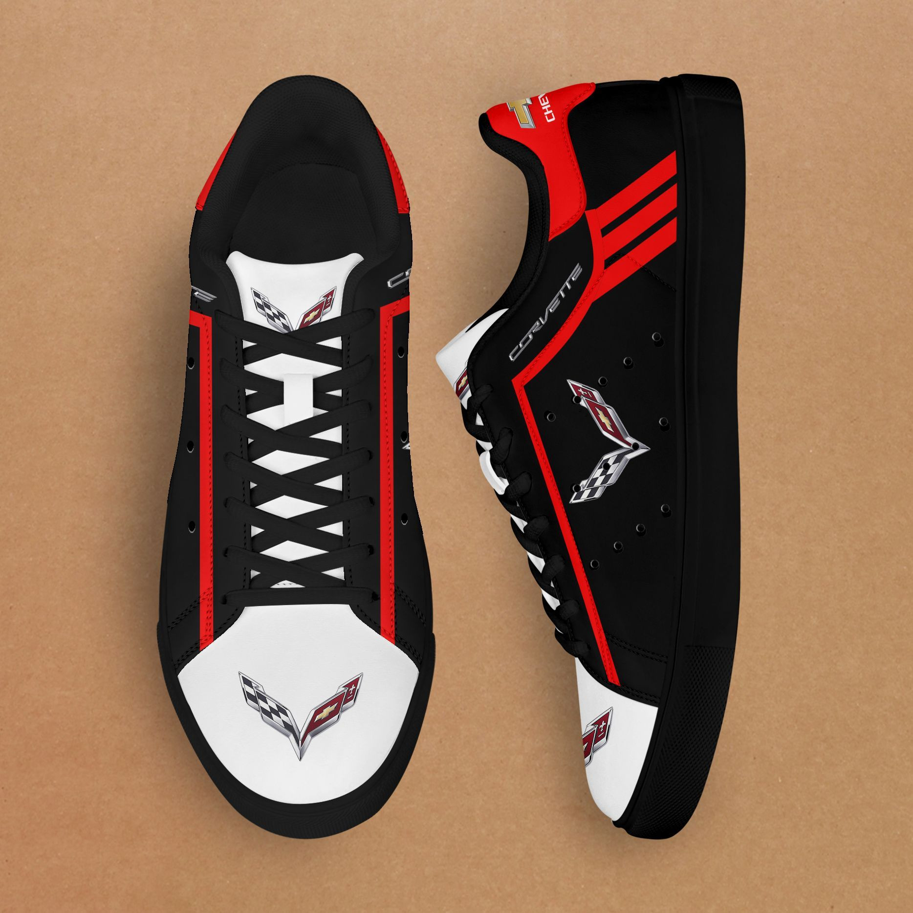 JWFancy Chevrolet Corvette Skate Stan Shoes Sneakes For Men And Women