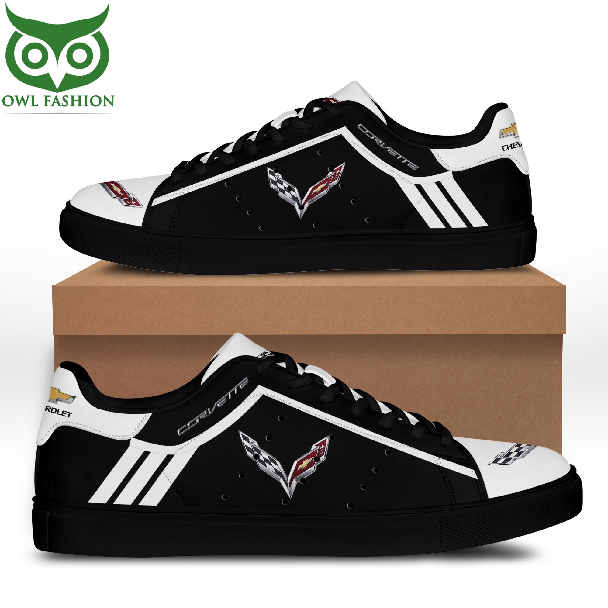 JWFancy Chevrolet Corvette Skate Stan Shoes Sneakes For Men And Women