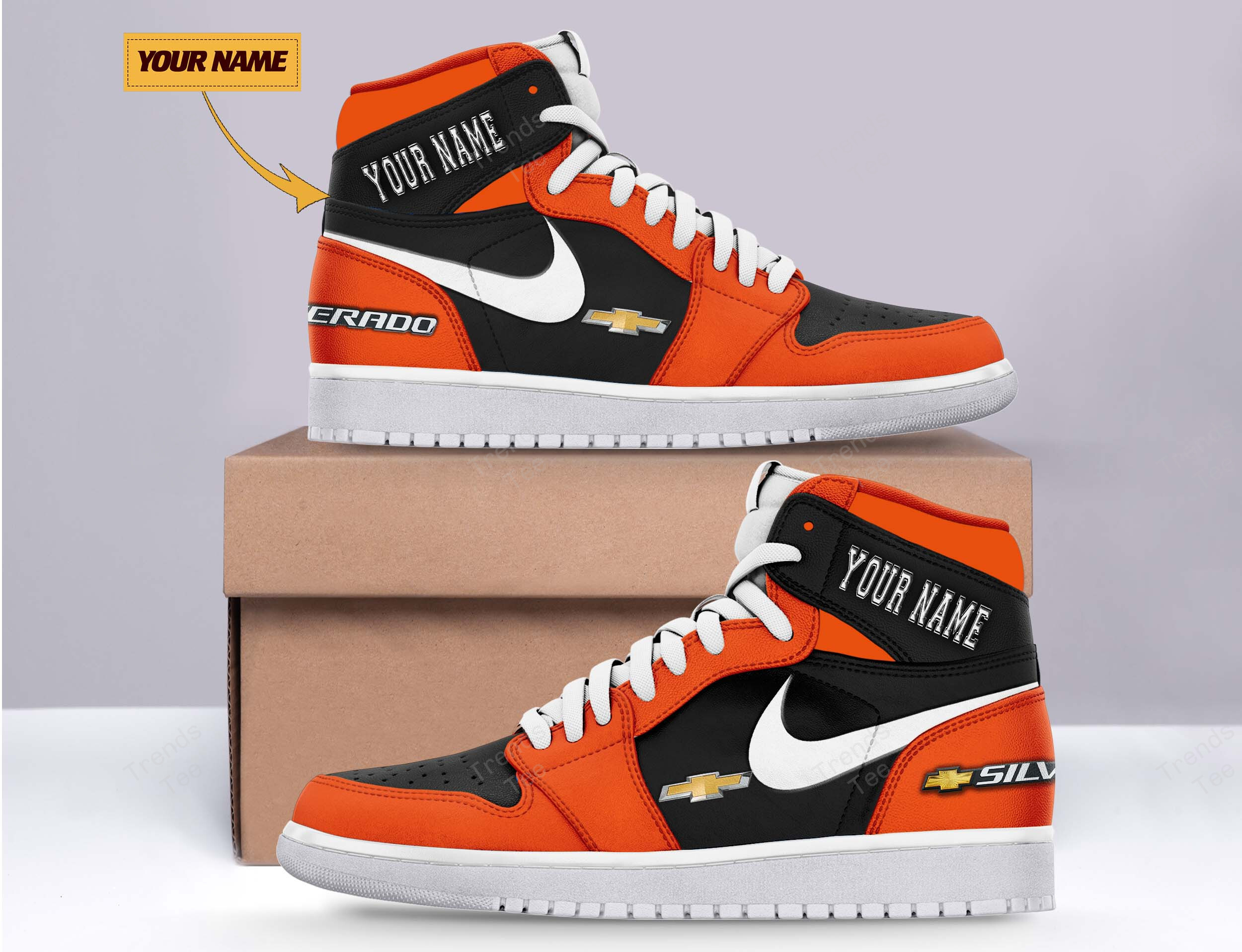 JWFancy Chevrolet Silverado AJ1 High Sneakers Shoes For Men And Women