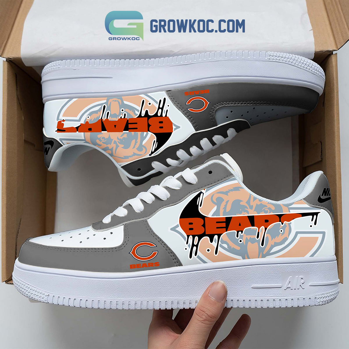 JWFancy Chicago Bears Air Low-Top Sneakers Shoes For Men And Women