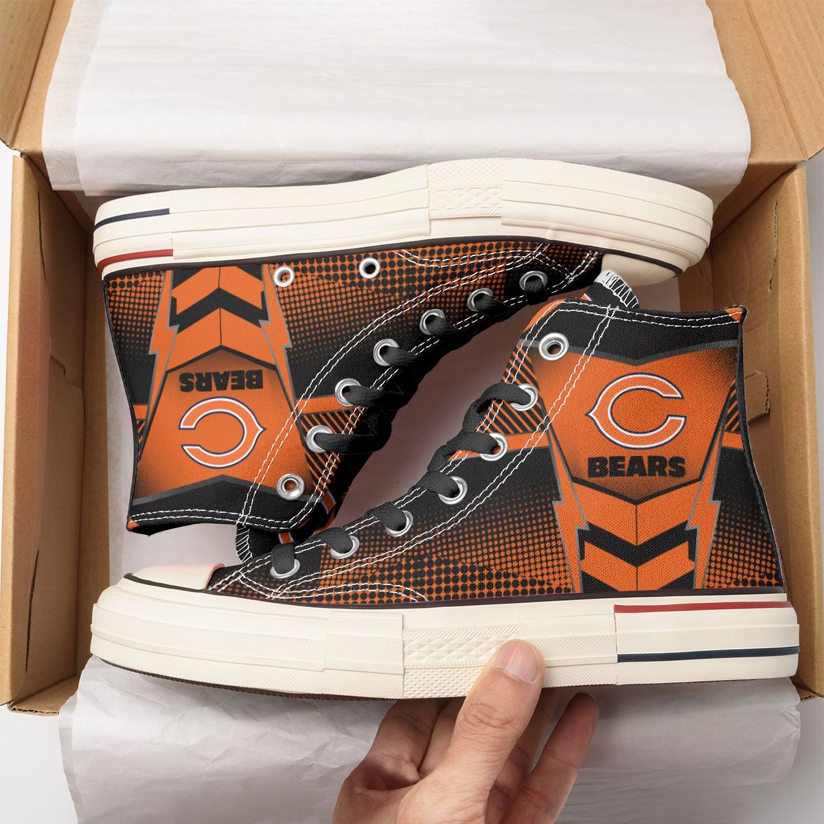 JWFancy Chicago Bears High Top Canvas Sneakers Shoes For Men And Women