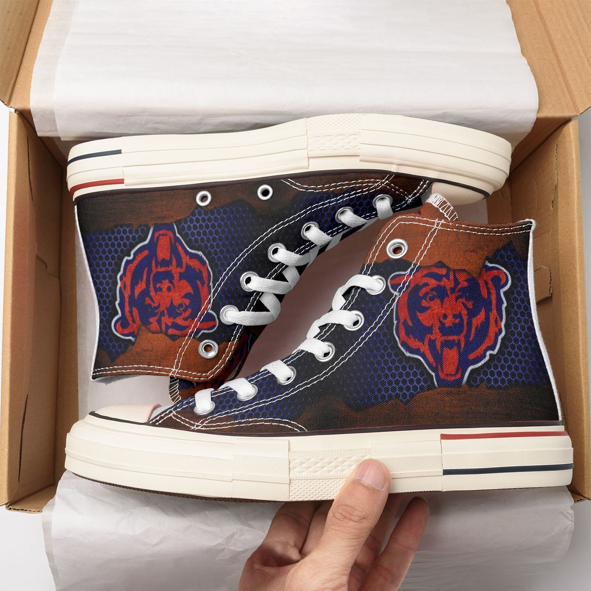 JWFancy Chicago Bears High Top Canvas Sneakers Shoes For Men And Women