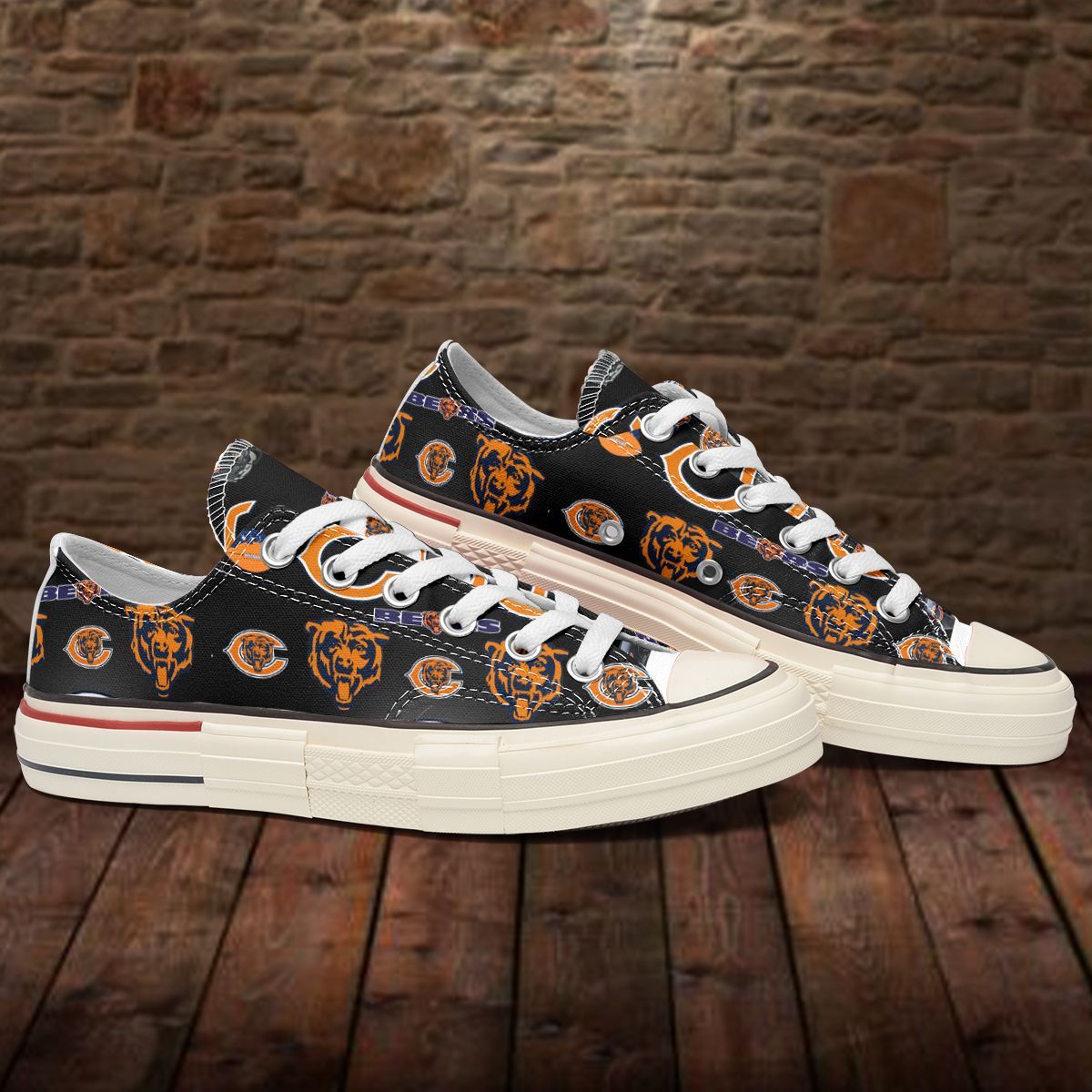 JWFancy Chicago Bears Low Top Canvas Sneakers Shoes For Men And Women