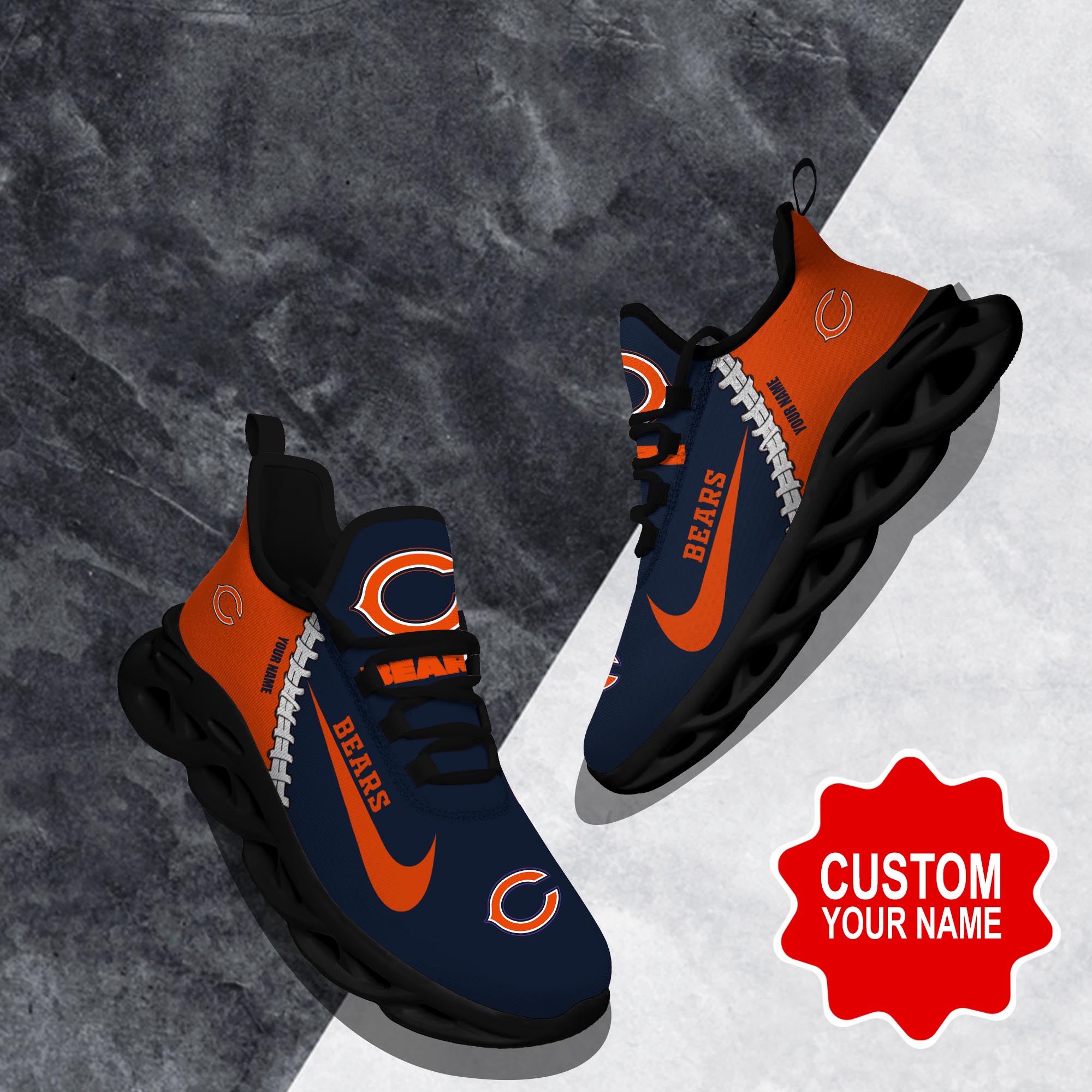 JWFancy Chicago Bears Max Soul Shoes Sneakers For Men And Women