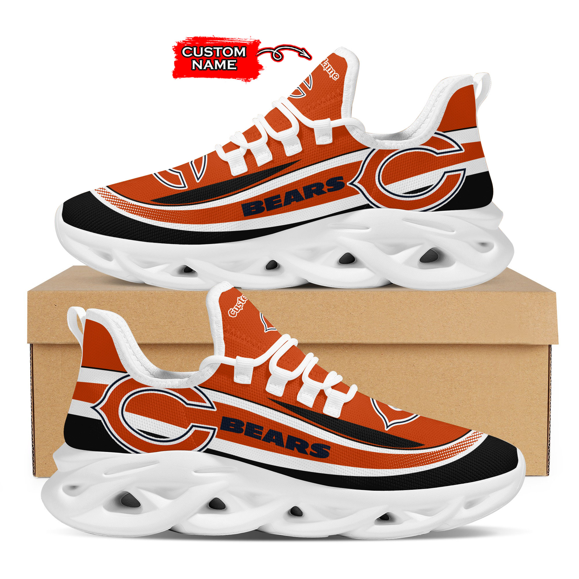 JWFancy Chicago Bears Max Soul Shoes Sneakers For Men And Women