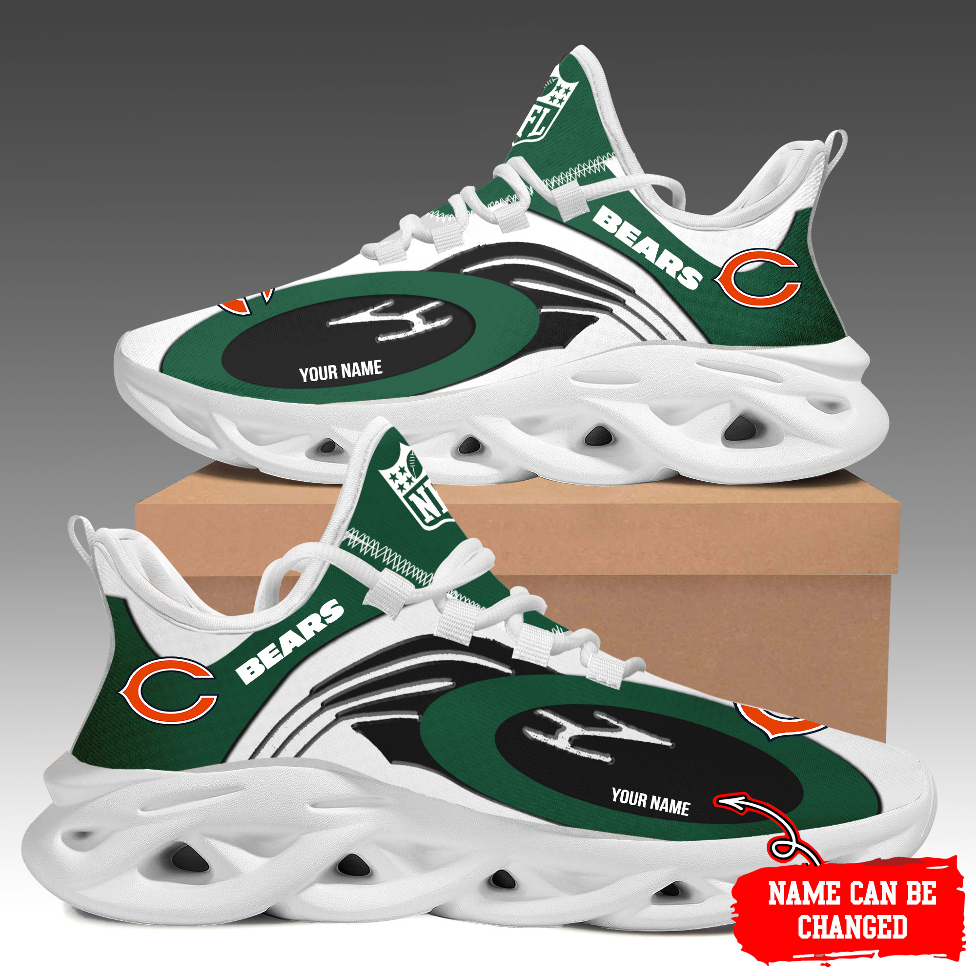 JWFancy Chicago Bears Max Soul Shoes Sneakers For Men And Women