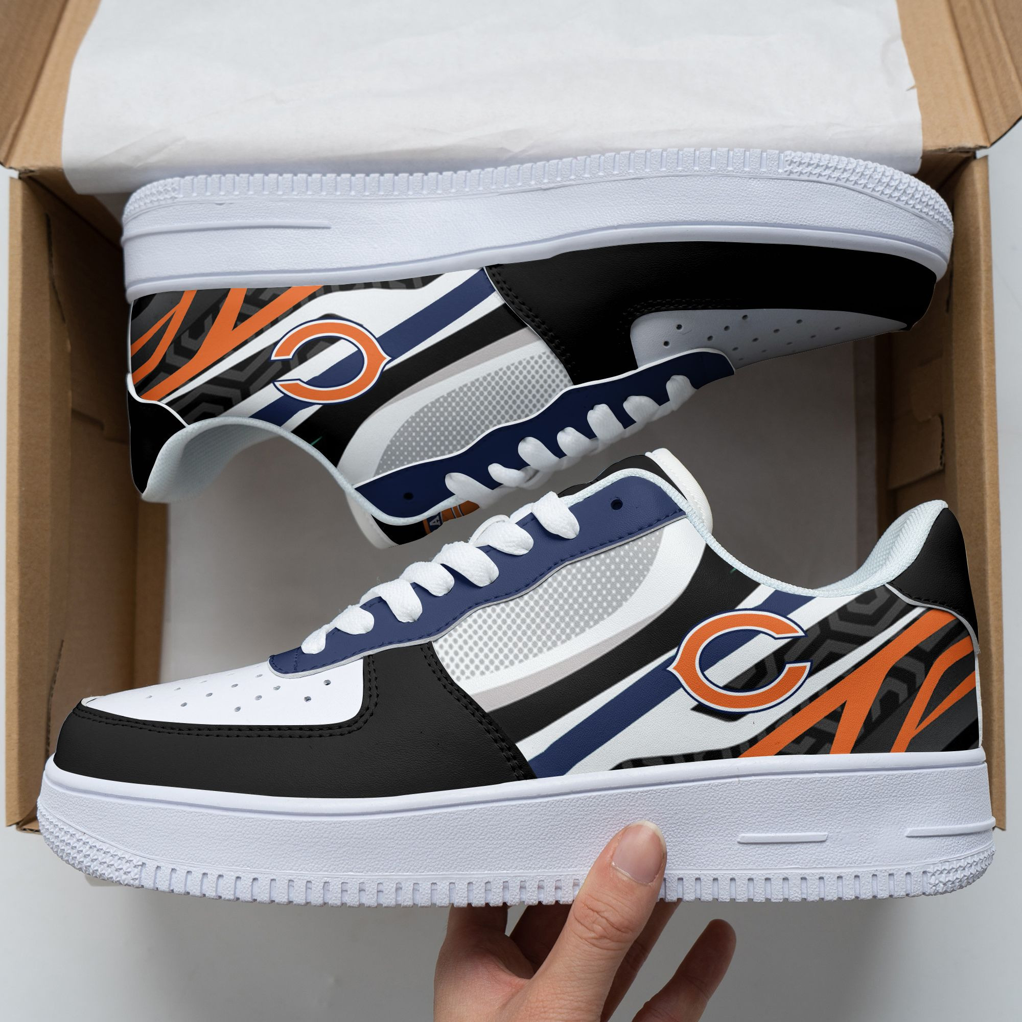 JWFancy Chicago Bears NFL Air Low-Top Sneakers Shoes For Men And Women