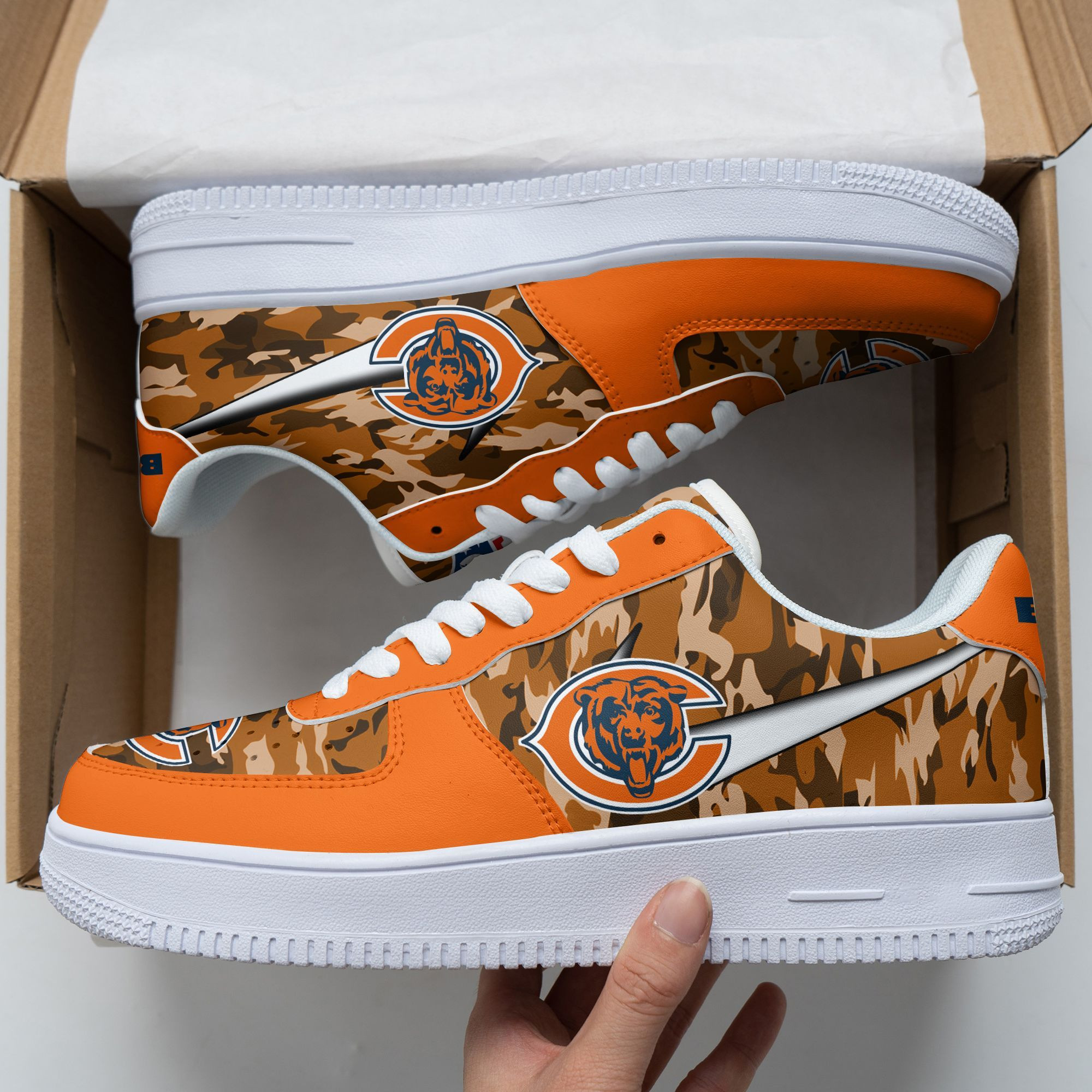 JWFancy Chicago Bears NFL Air Low-Top Sneakers Shoes For Men And Women