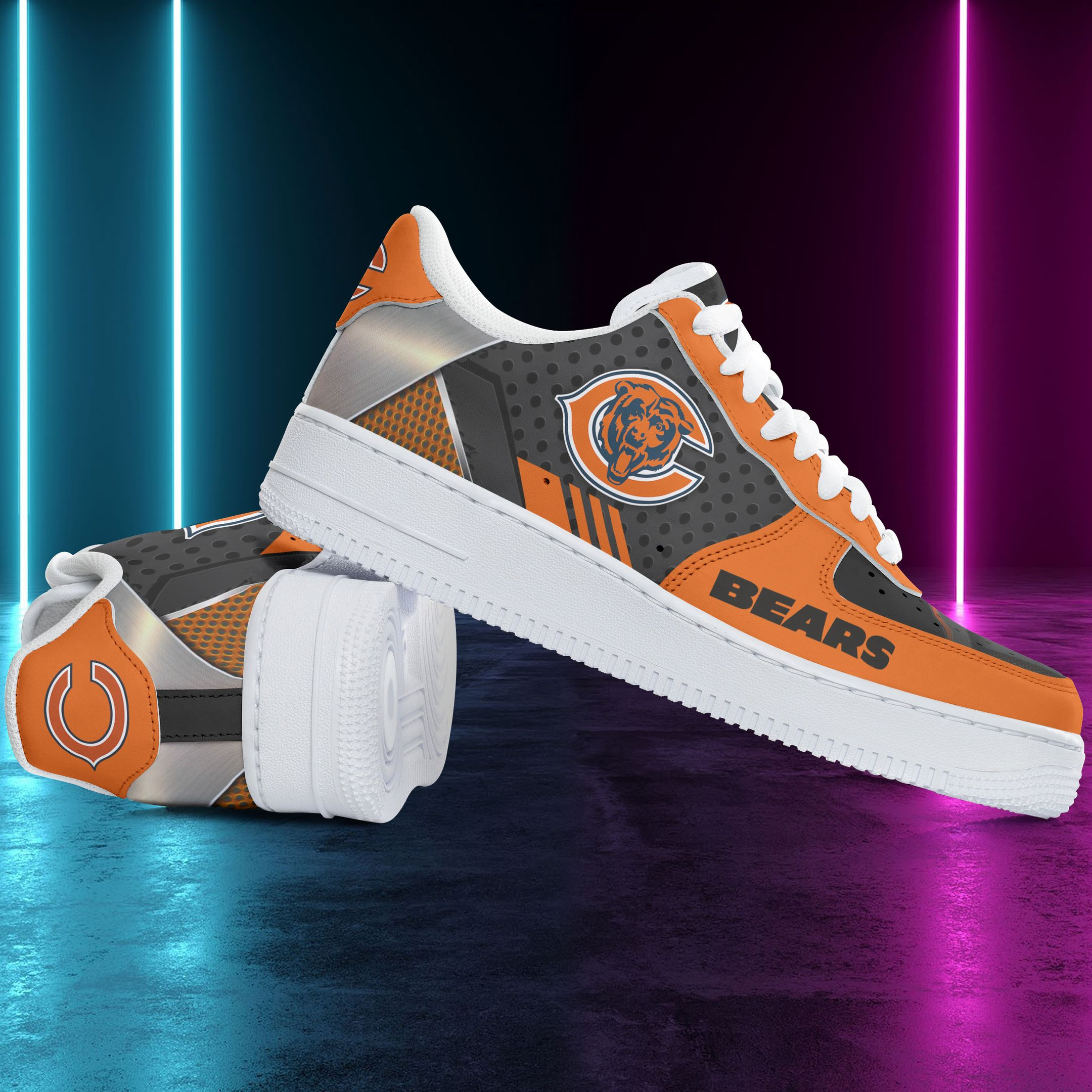 JWFancy Chicago Bears NFL Air Low-Top Sneakers Shoes For Men And Women