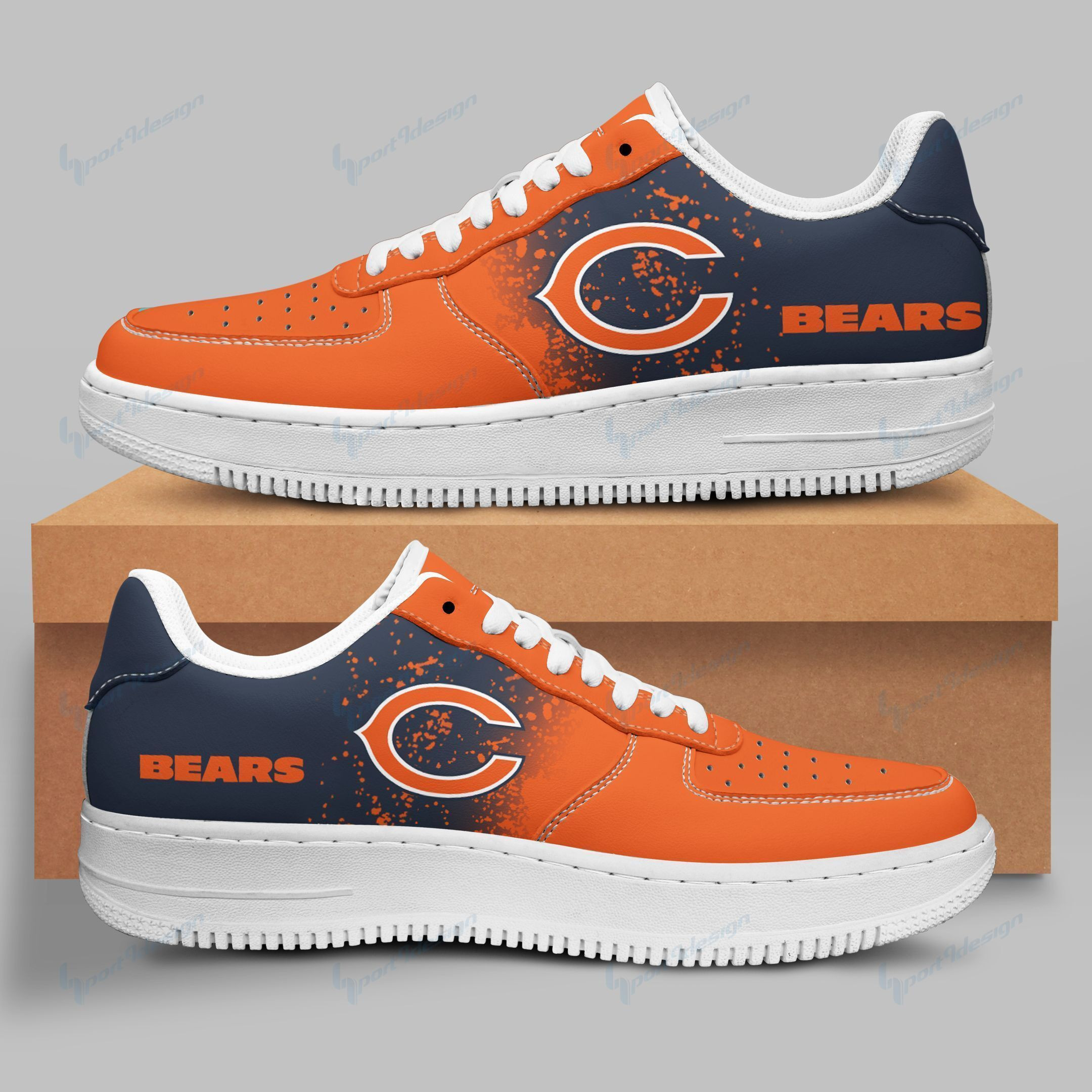 JWFancy Chicago Bears NFL Air Low-Top Sneakers Shoes For Men And Women