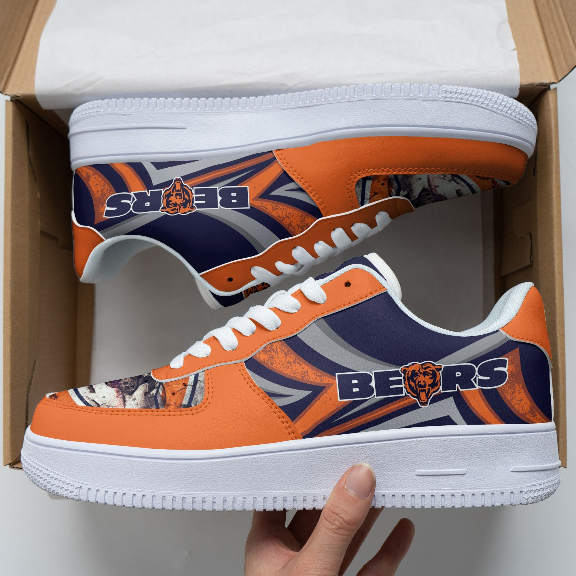 JWFancy Chicago Bears NFL Air Low-Top Sneakers Shoes For Men And Women