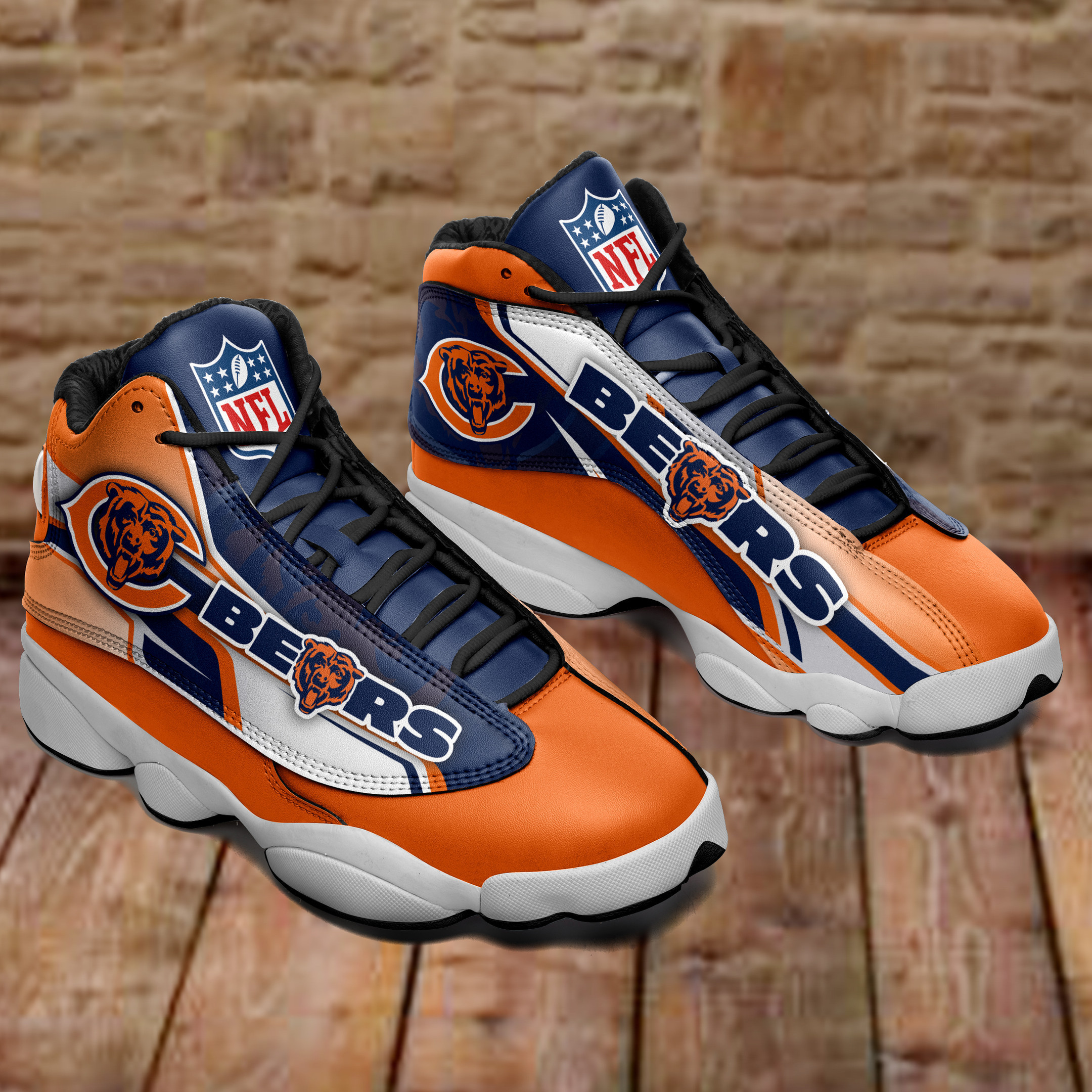 JWFancy Chicago Bears NFL AJ13 Sneakers Shoes For Men And Women