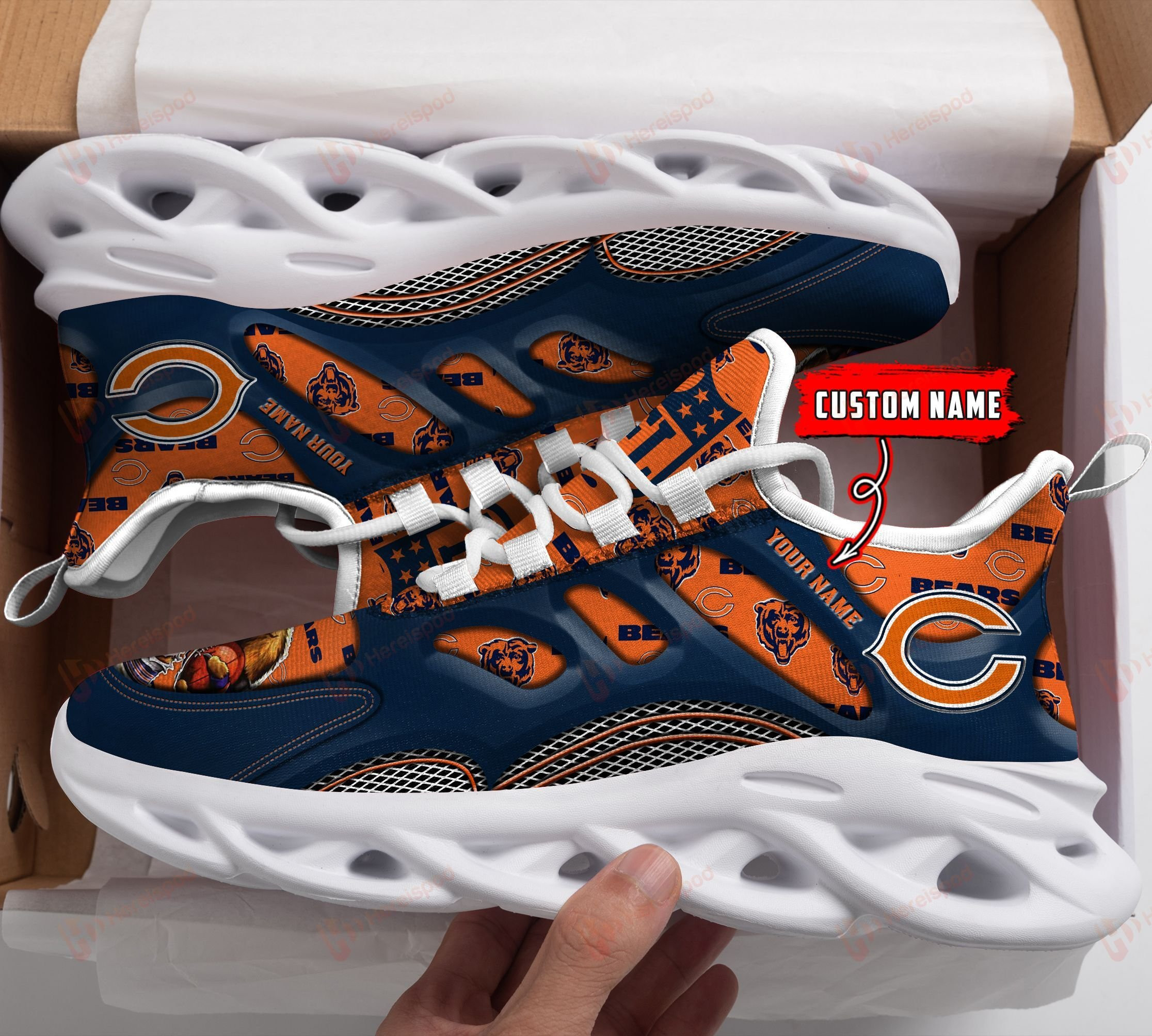 JWFancy Chicago Bears NFL Max Soul Shoes Sneakers For Men And Women