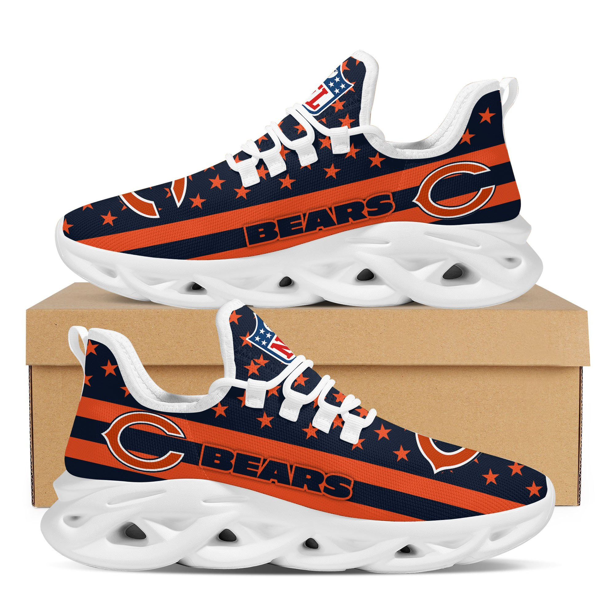 JWFancy Chicago Bears NFL Max Soul Shoes Sneakers For Men And Women