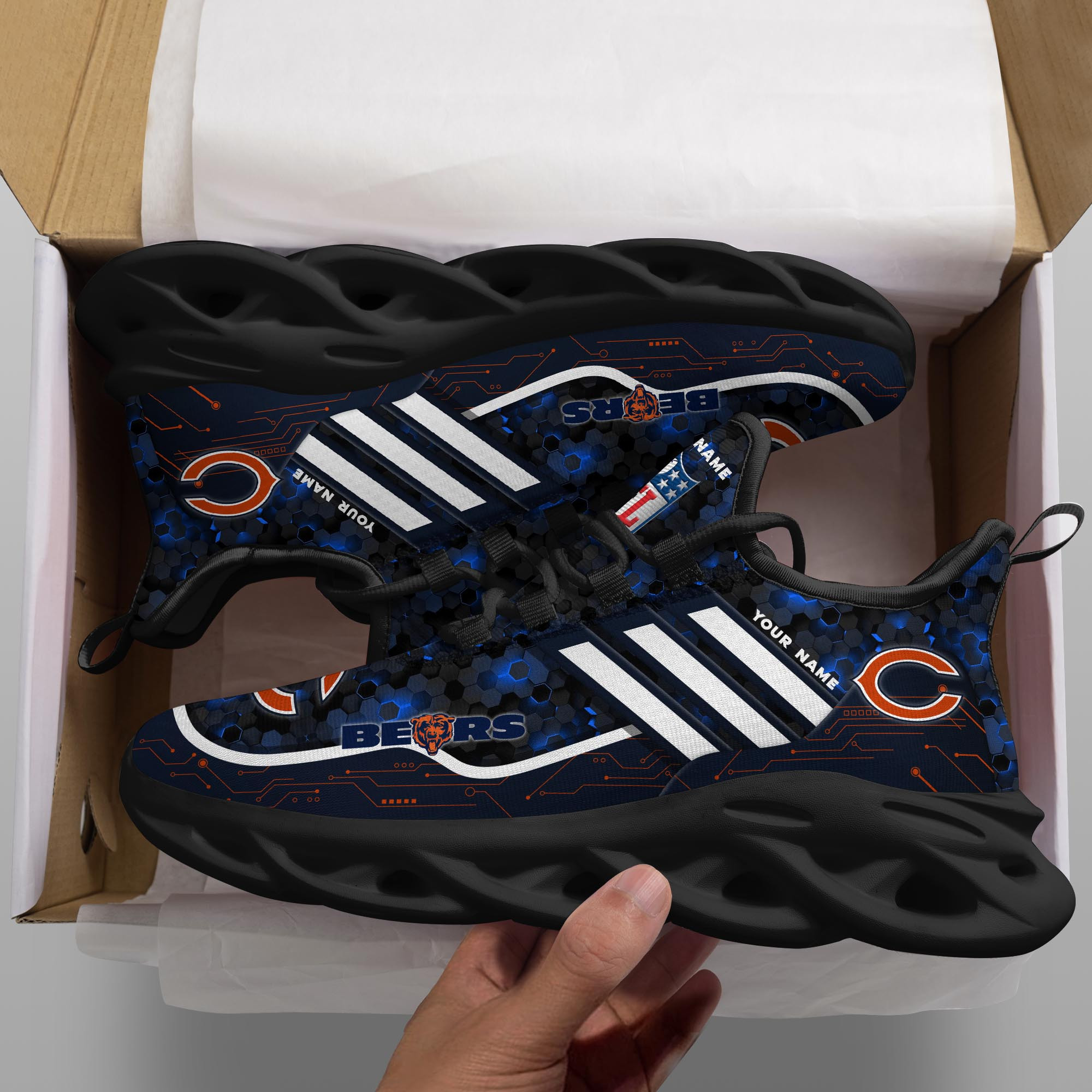 JWFancy Chicago Bears NFL Max Soul Shoes Sneakers For Men And Women