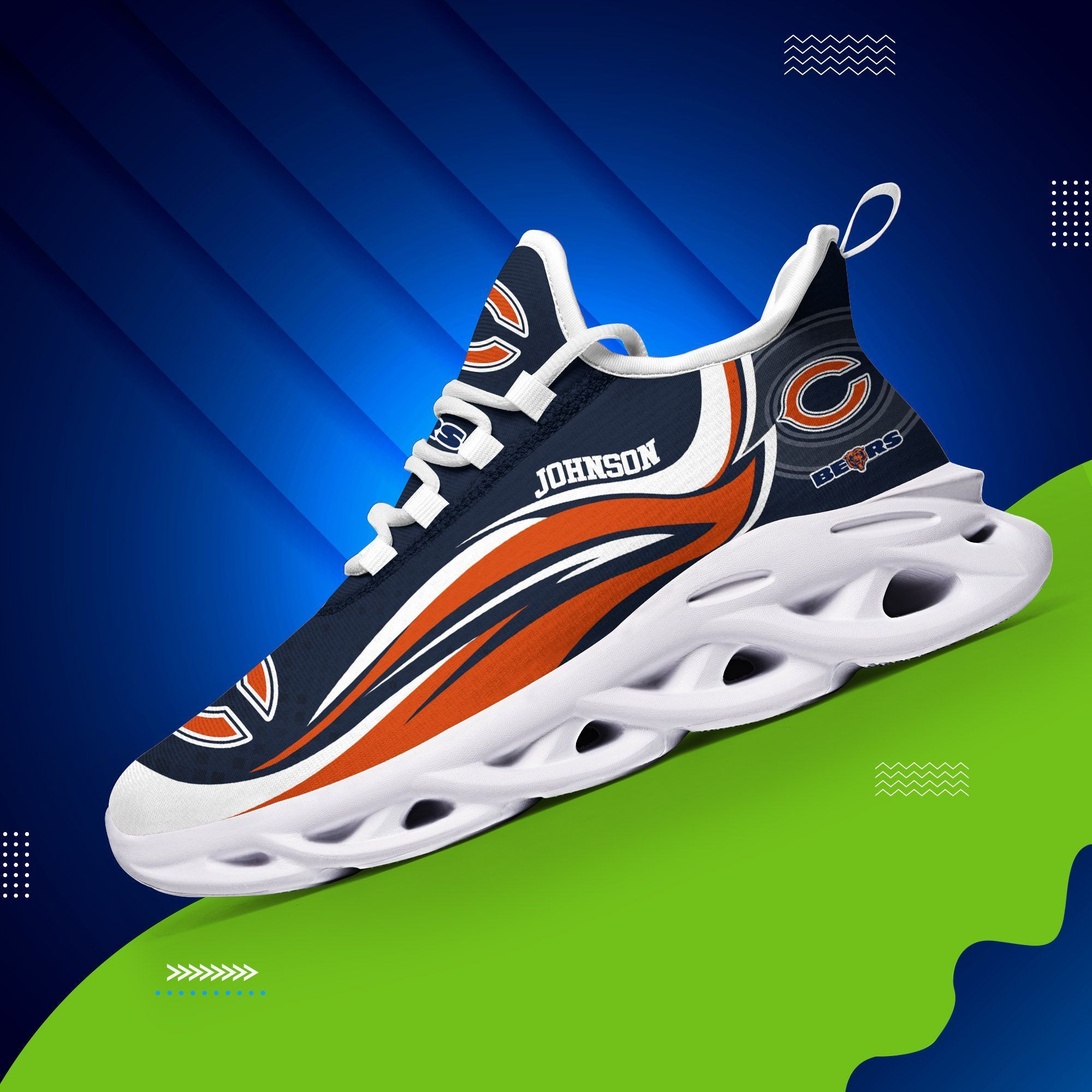 JWFancy Chicago Bears NFL Max Soul Shoes Sneakers For Men And Women