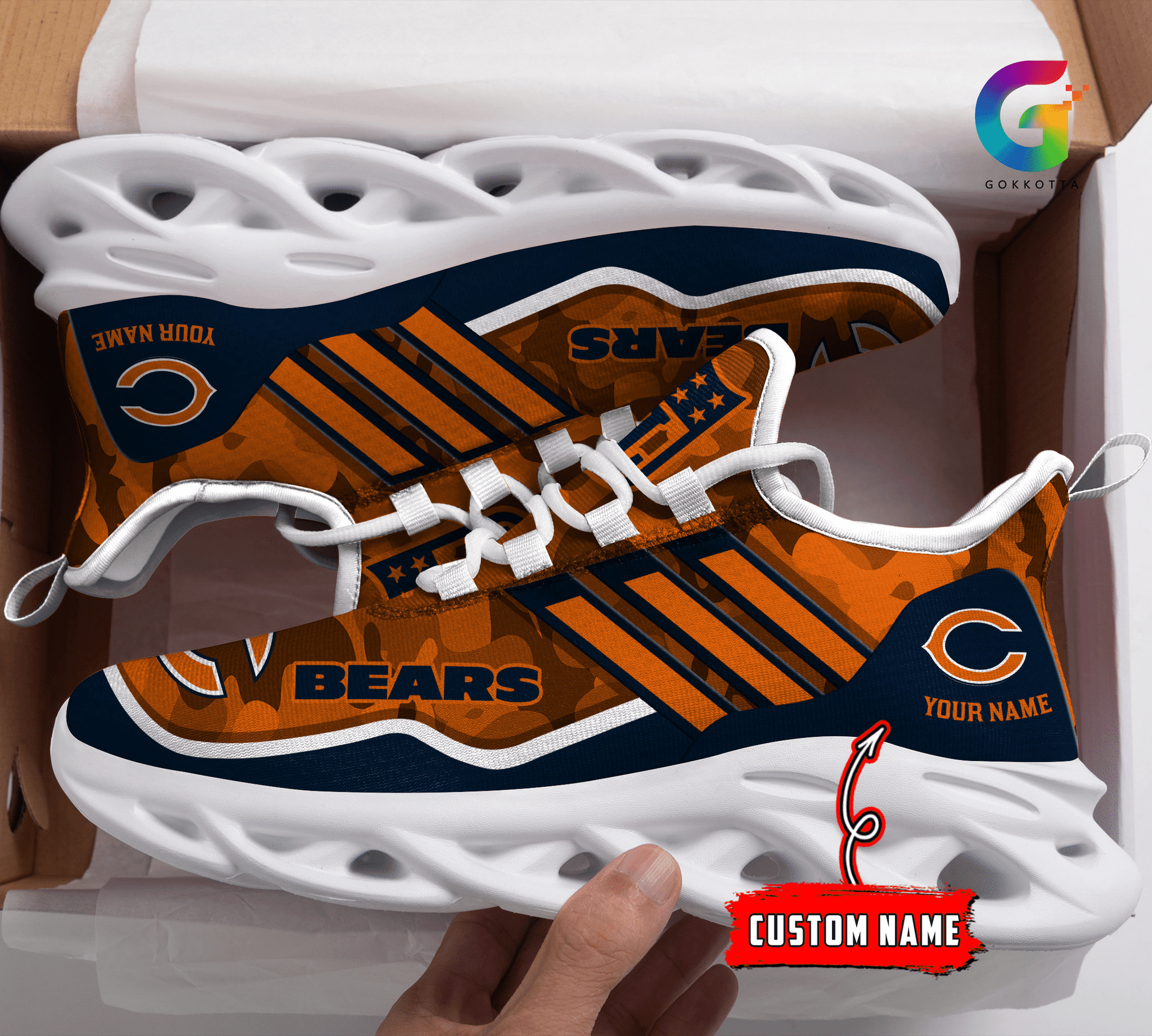 JWFancy Chicago Bears NFL Max Soul Shoes Sneakers For Men And Women