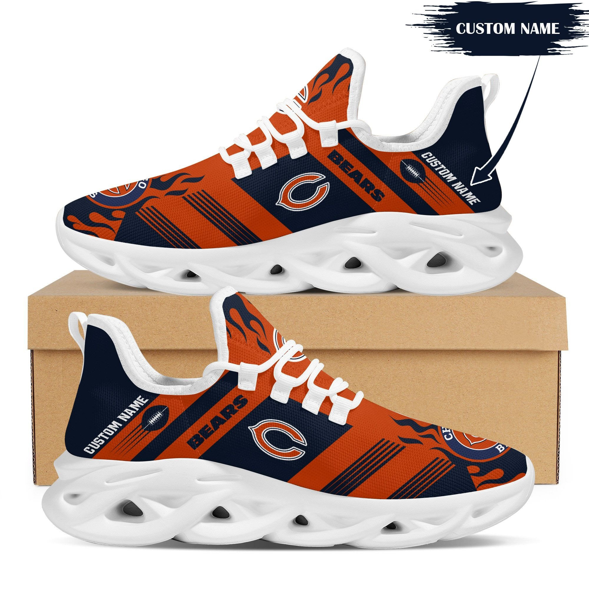 JWFancy Chicago Bears NFL Max Soul Shoes Sneakers For Men And Women