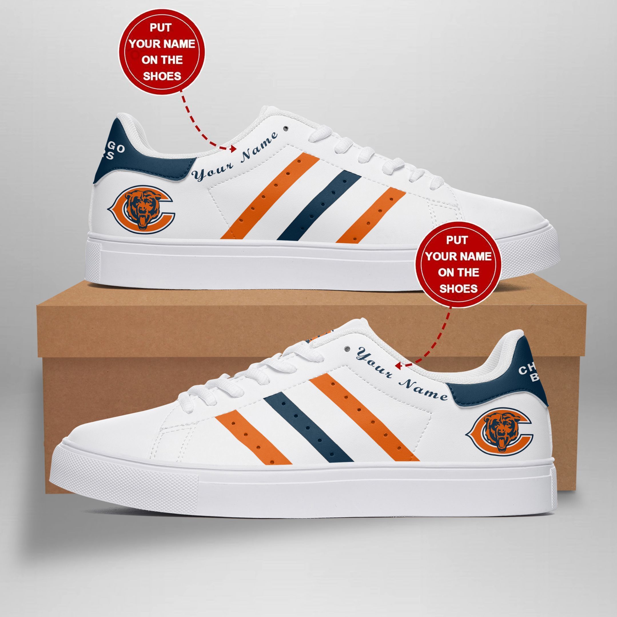 JWFancy Chicago Bears Skate Stan Shoes Sneakes For Men And Women