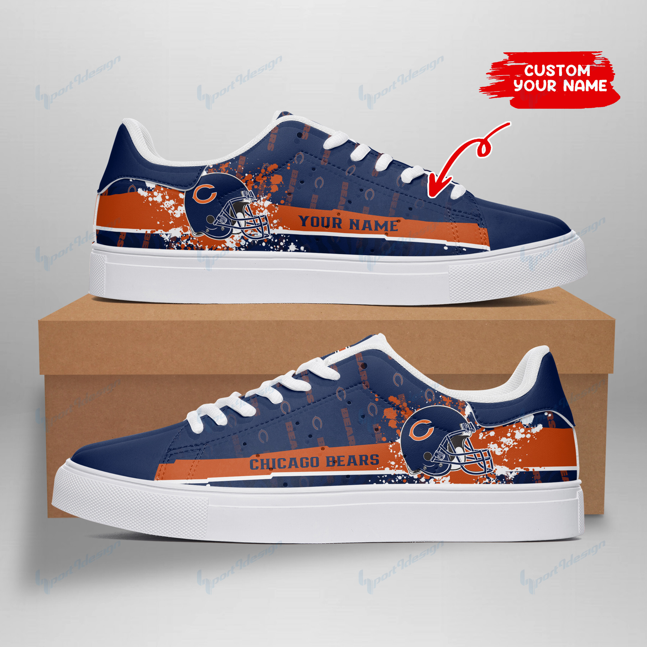 JWFancy Chicago Bears Skate Stan Shoes Sneakes For Men And Women