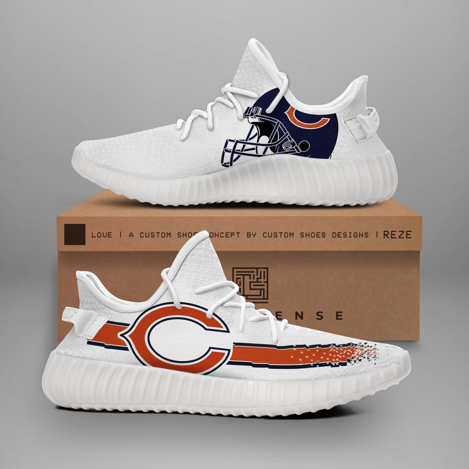 JWFancy Chicago Bears Yeezy Boost Shoes For Men And Women