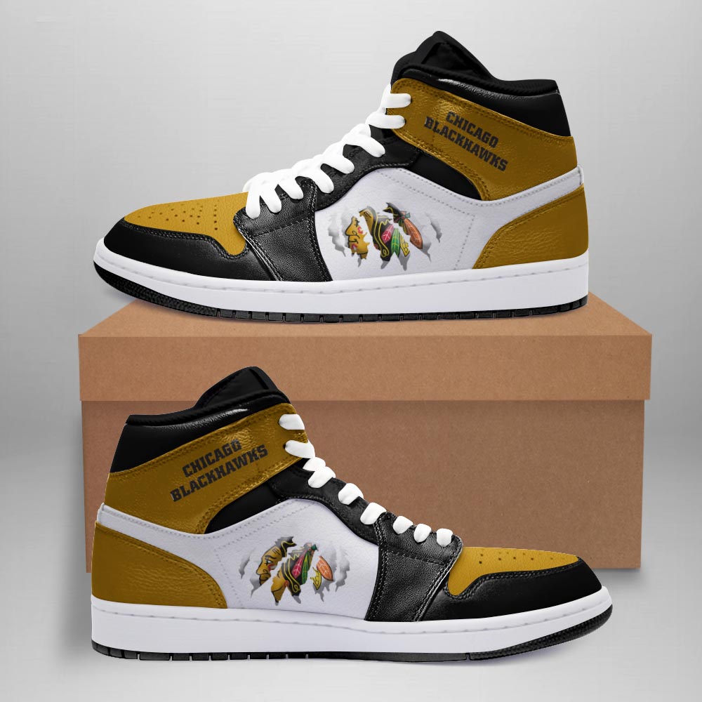 JWFancy Chicago Blackhawks AJ1 High Sneakers Shoes For Men And Women