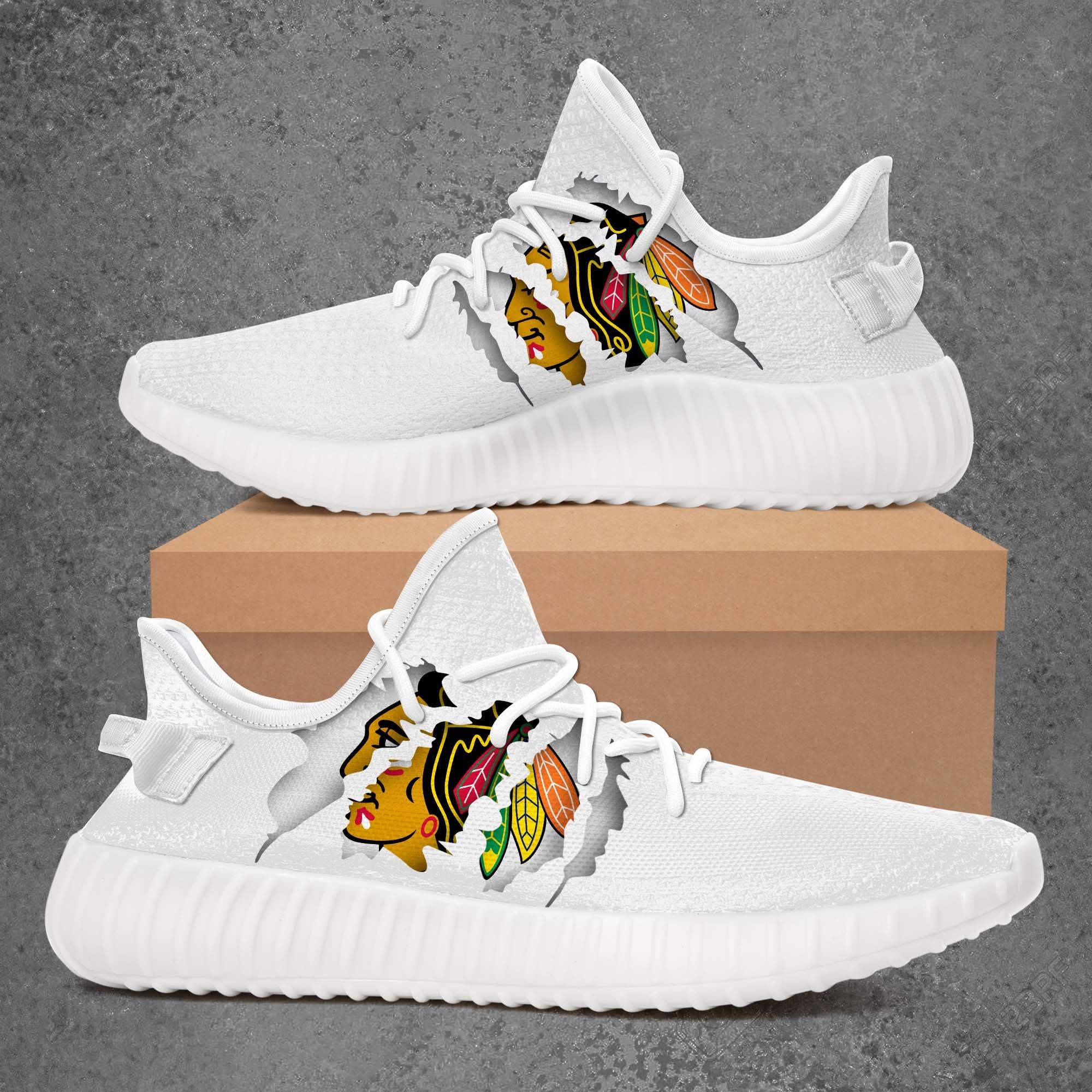 JWFancy Chicago Blackhawks Yeezy Boost Shoes For Men And Women