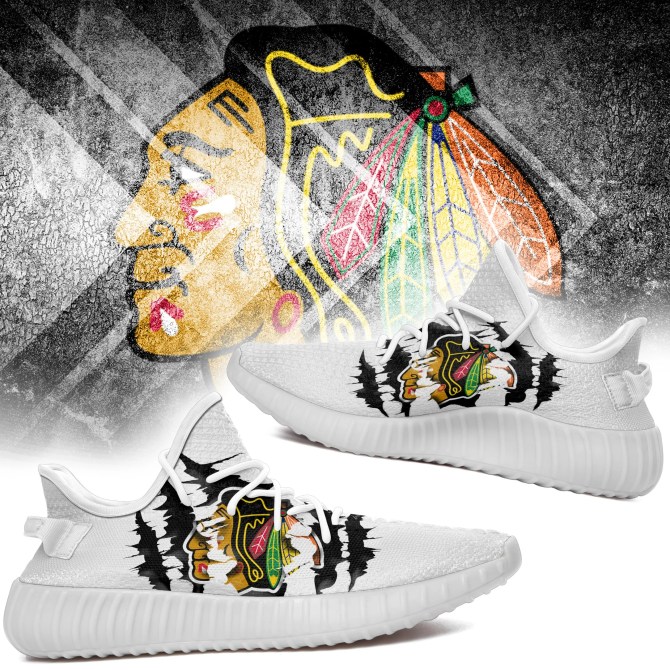 JWFancy Chicago Blackhawks Yeezy Boost Shoes For Men And Women