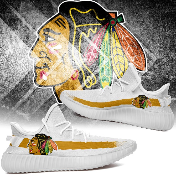 JWFancy Chicago Blackhawks Yeezy Boost Shoes For Men And Women