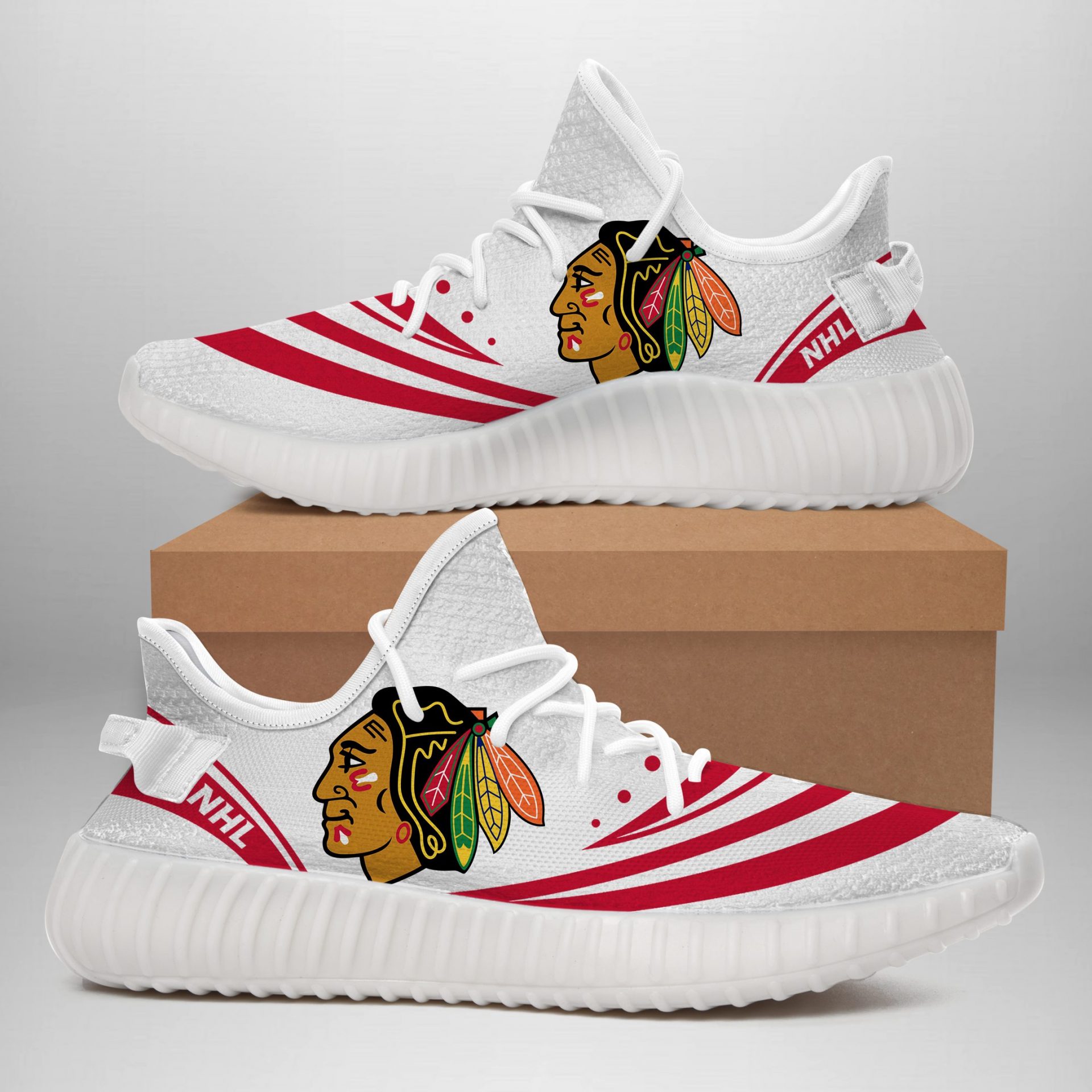 JWFancy Chicago Blackhawks Yeezy Boost Shoes For Men And Women