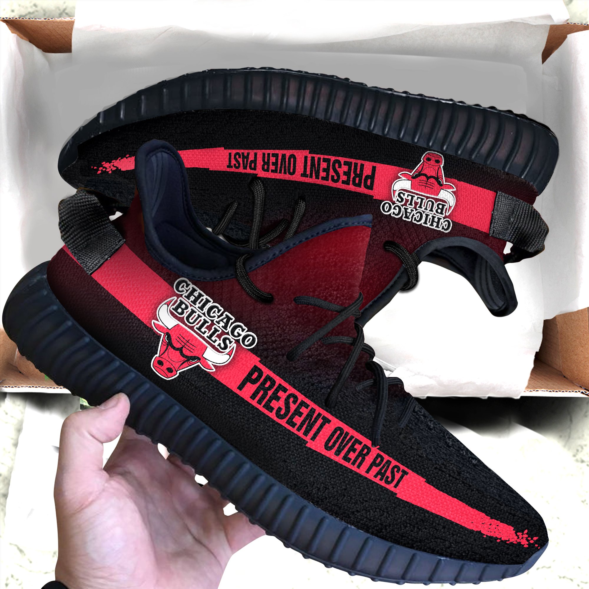 JWFancy Chicago Bullls Yeezy Boost Shoes For Men And Women