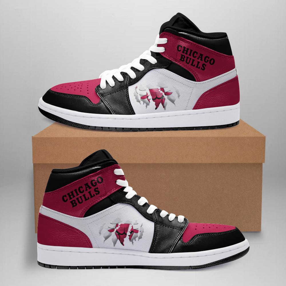 JWFancy Chicago Bulls AJ1 High Sneakers Shoes For Men And Women