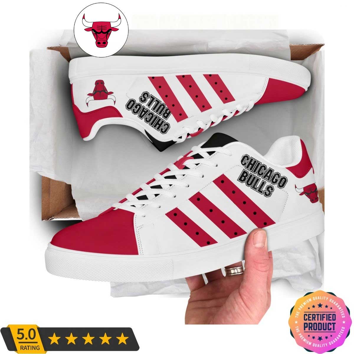 JWFancy Chicago Bulls Skate Stan Shoes Sneakes For Men And Women