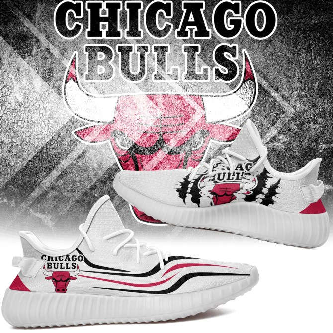 JWFancy Chicago Bulls Yeezy Boost Shoes For Men And Women