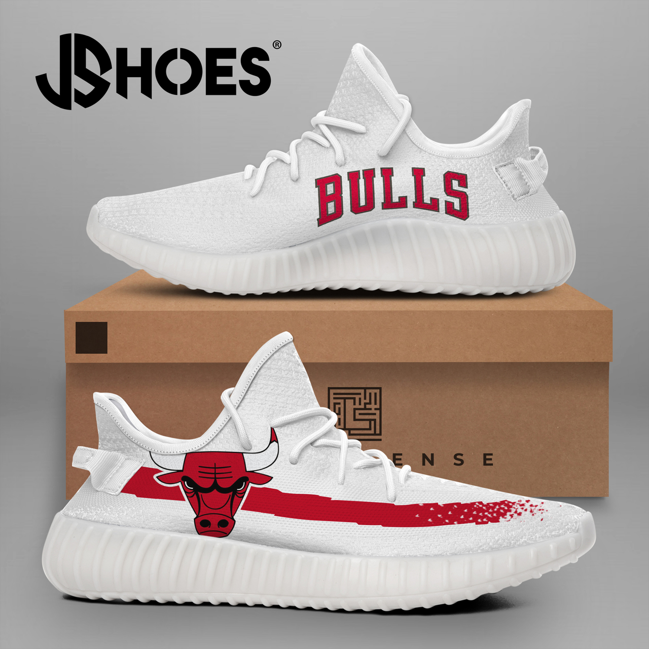 JWFancy Chicago Bulls Yeezy Boost Shoes For Men And Women