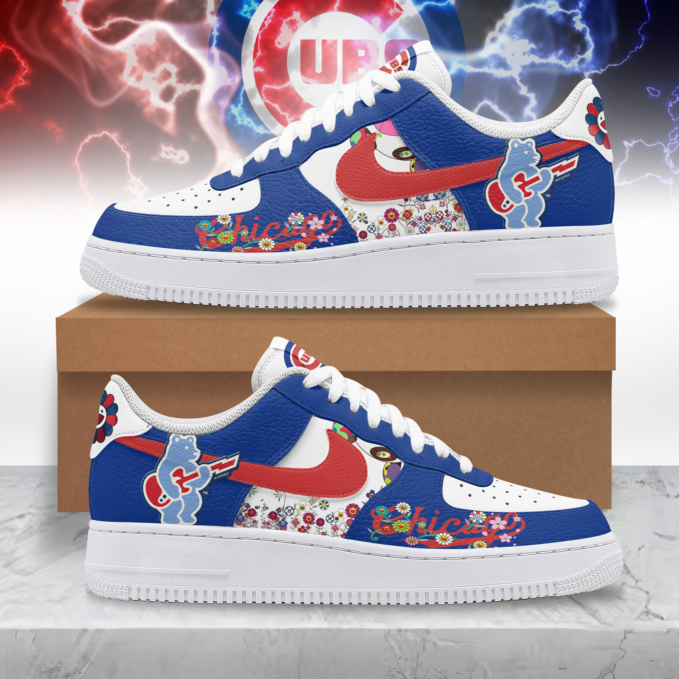 JWFancy Chicago Cubs Air Low-Top Sneakers Shoes For Men And Women