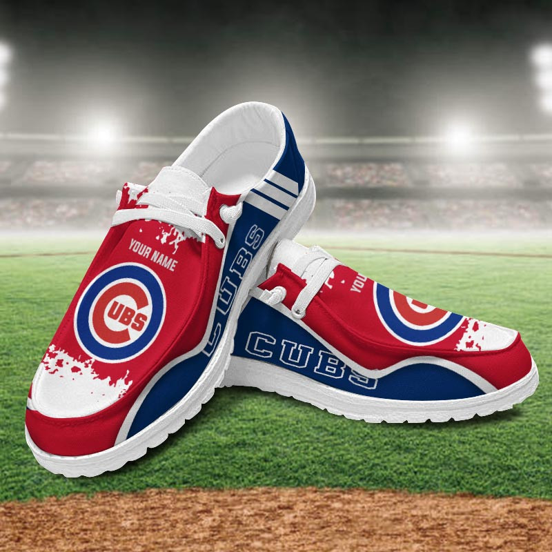 JWFancy Chicago Cubs Hey Dude Shoes Wally Men's Lace Up Loafers Comfortable For Men And Women