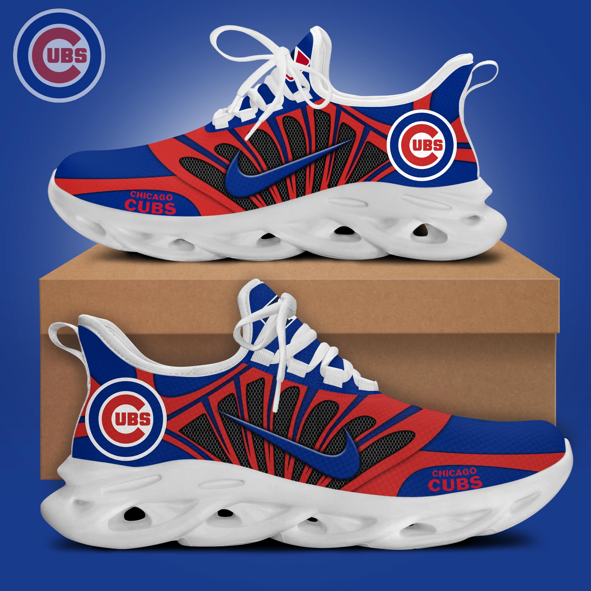 JWFancy Chicago Cubs Max Soul Shoes Sneakers For Men And Women