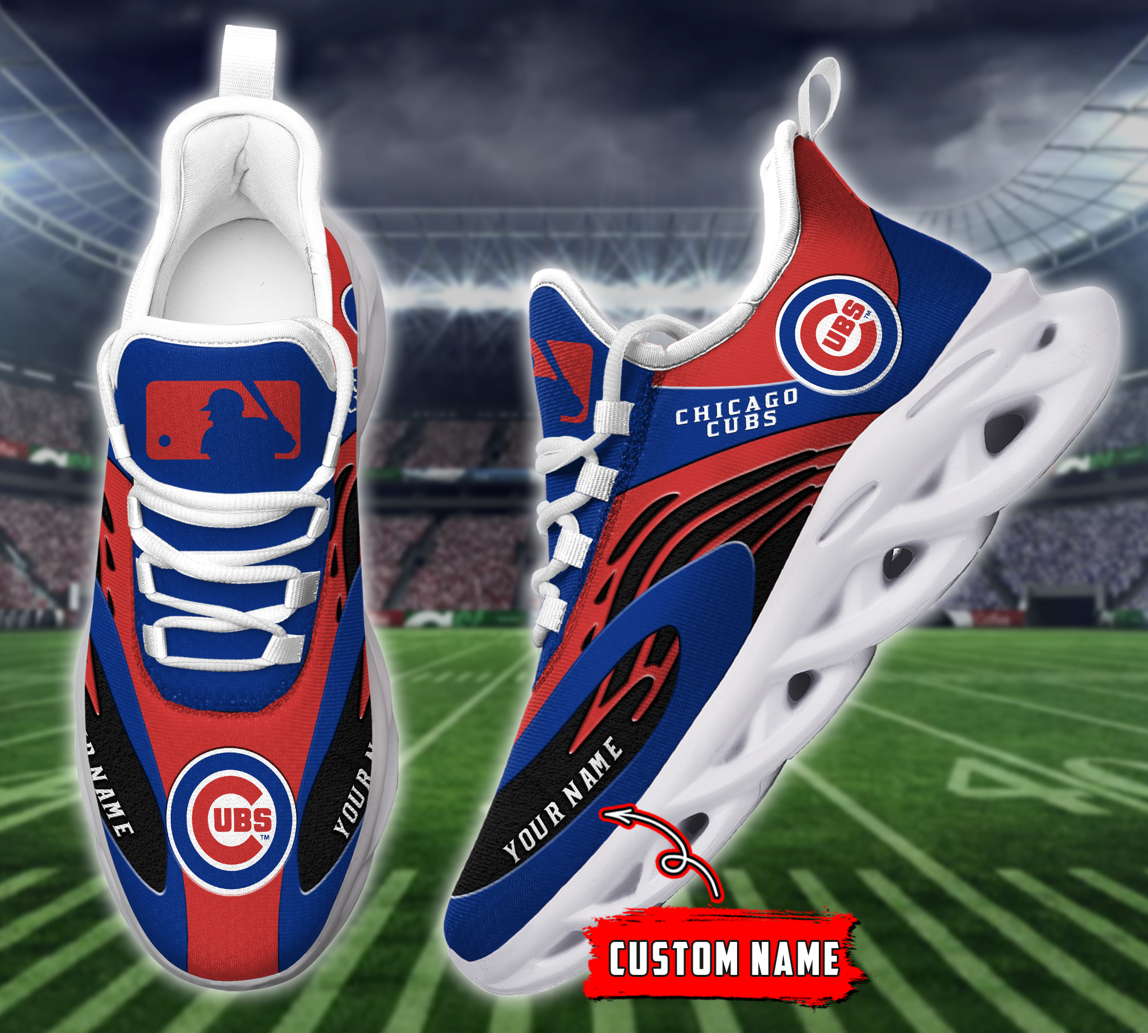 JWFancy Chicago Cubs MLB Max Soul Shoes Sneakers For Men And Women