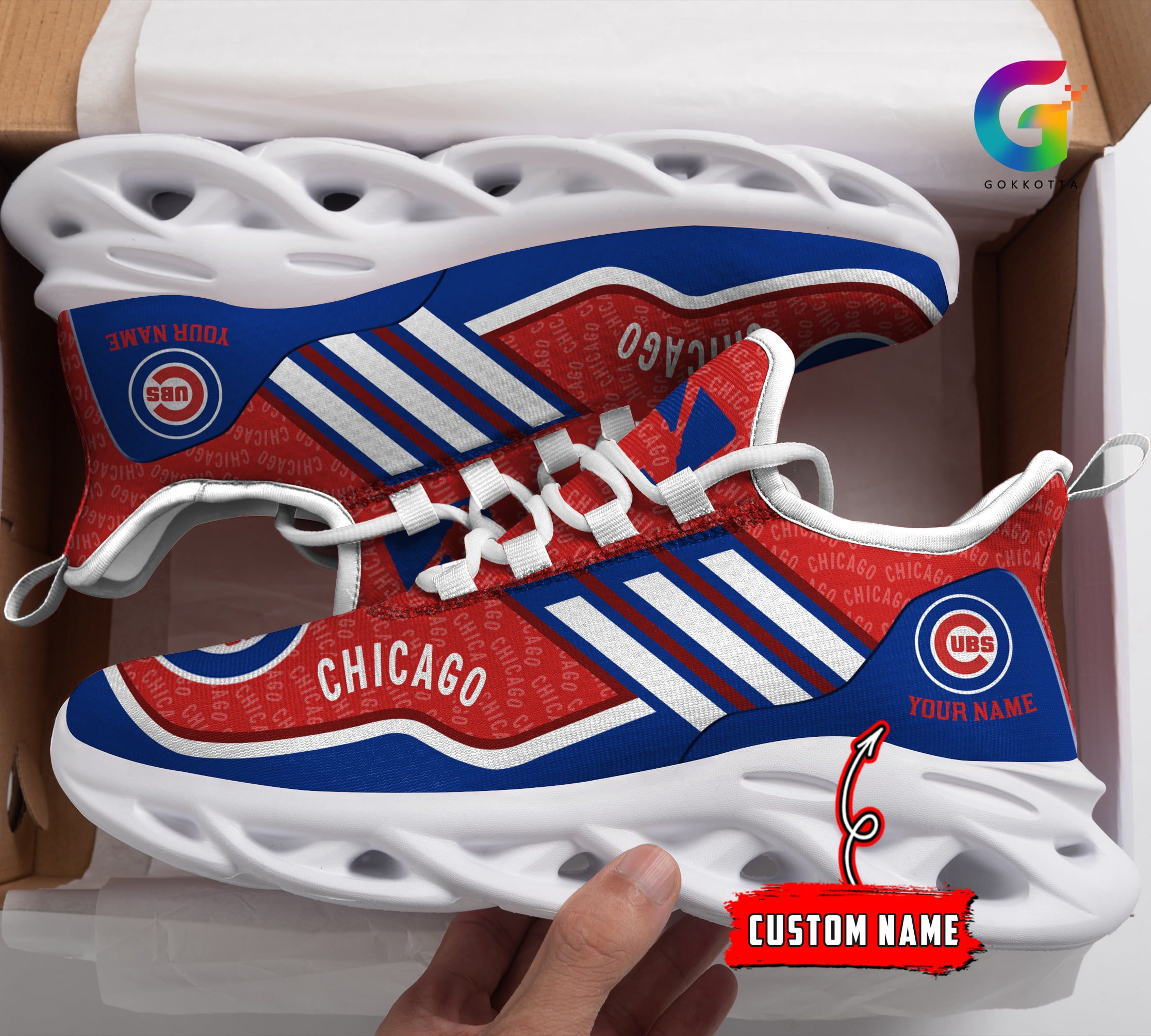 JWFancy Chicago Cubs MLB Max Soul Shoes Sneakers For Men And Women