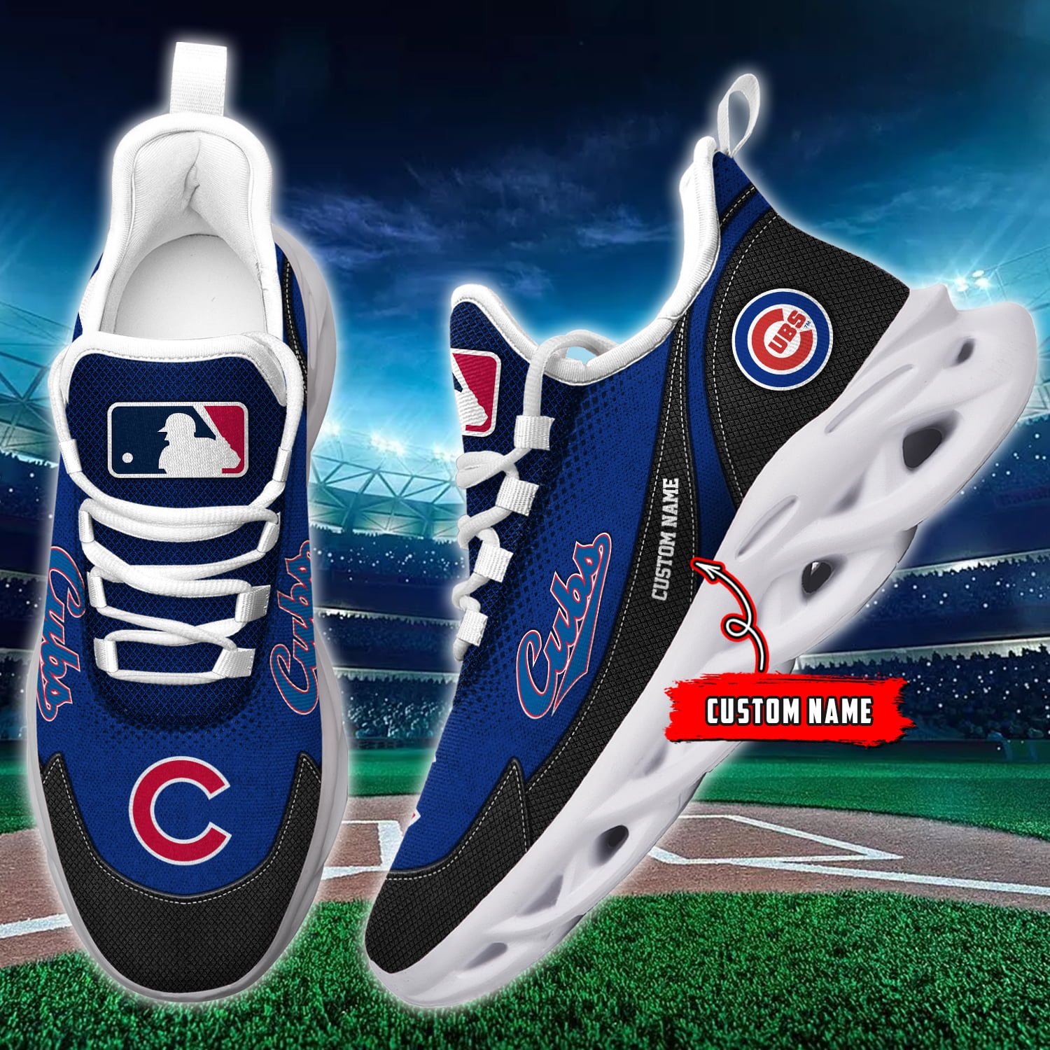 JWFancy Chicago Cubs MLB Max Soul Shoes Sneakers For Men And Women