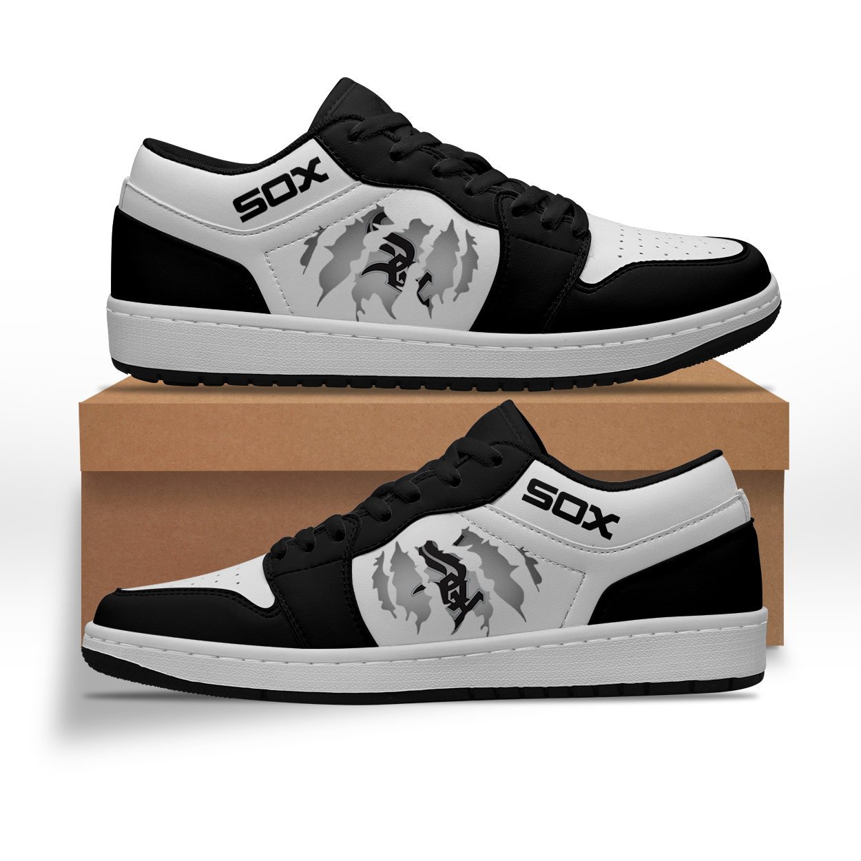JWFancy Chicago White Sox AJ1 Low Sneakers Shoes For Men And Women